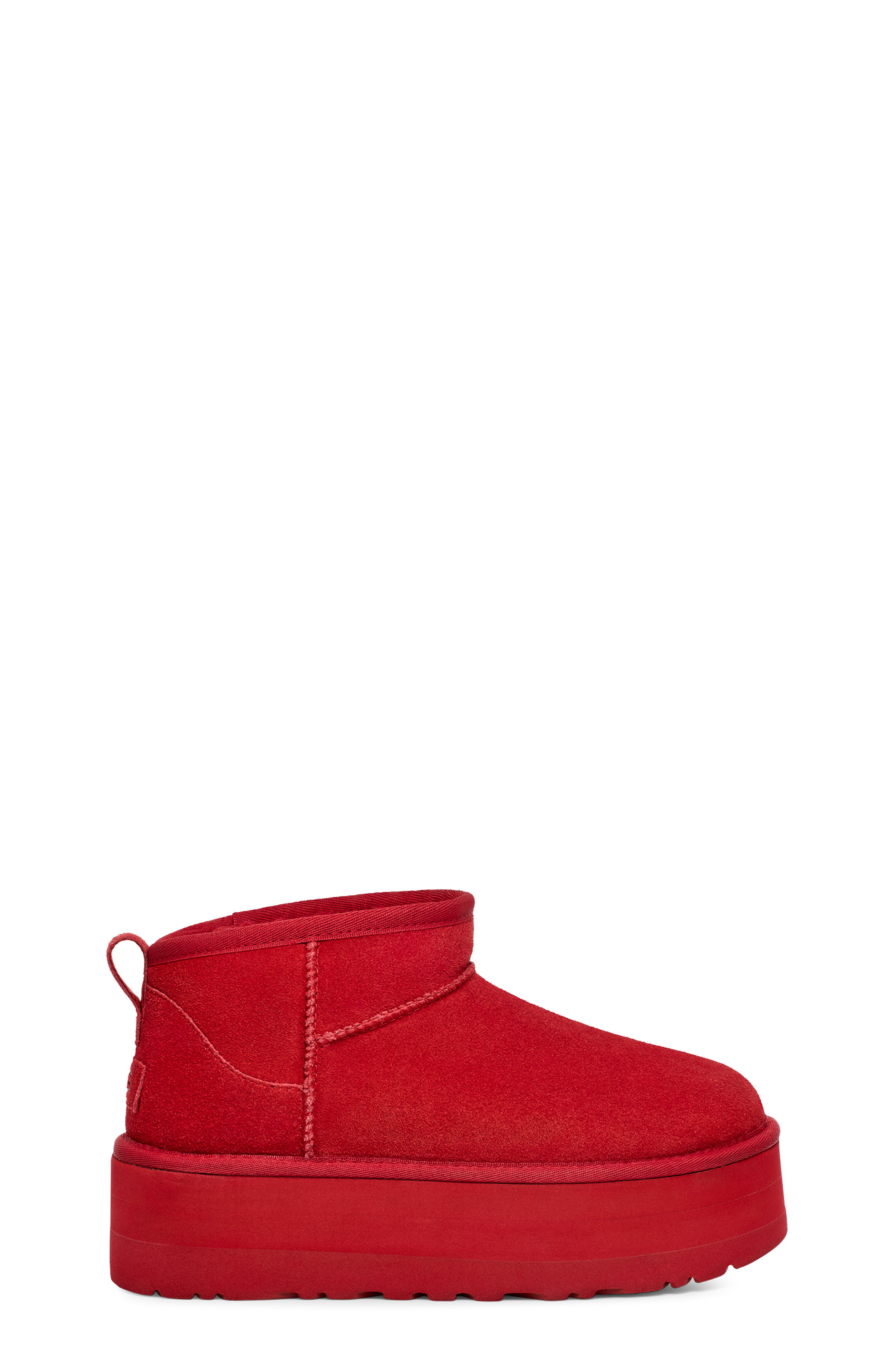 UGG Botte Classic Ultra Mini à plateau pour Femme in Red, Taille 42, Suède