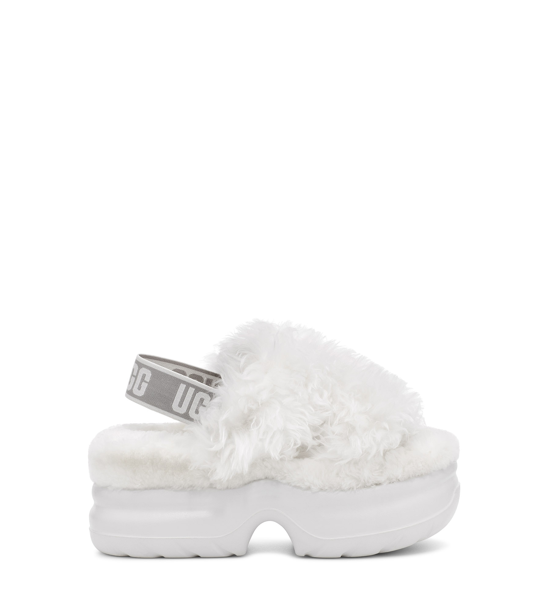 UGG Fluff Sugar Sandales pour Femme in White, Taille 7, Sustainable