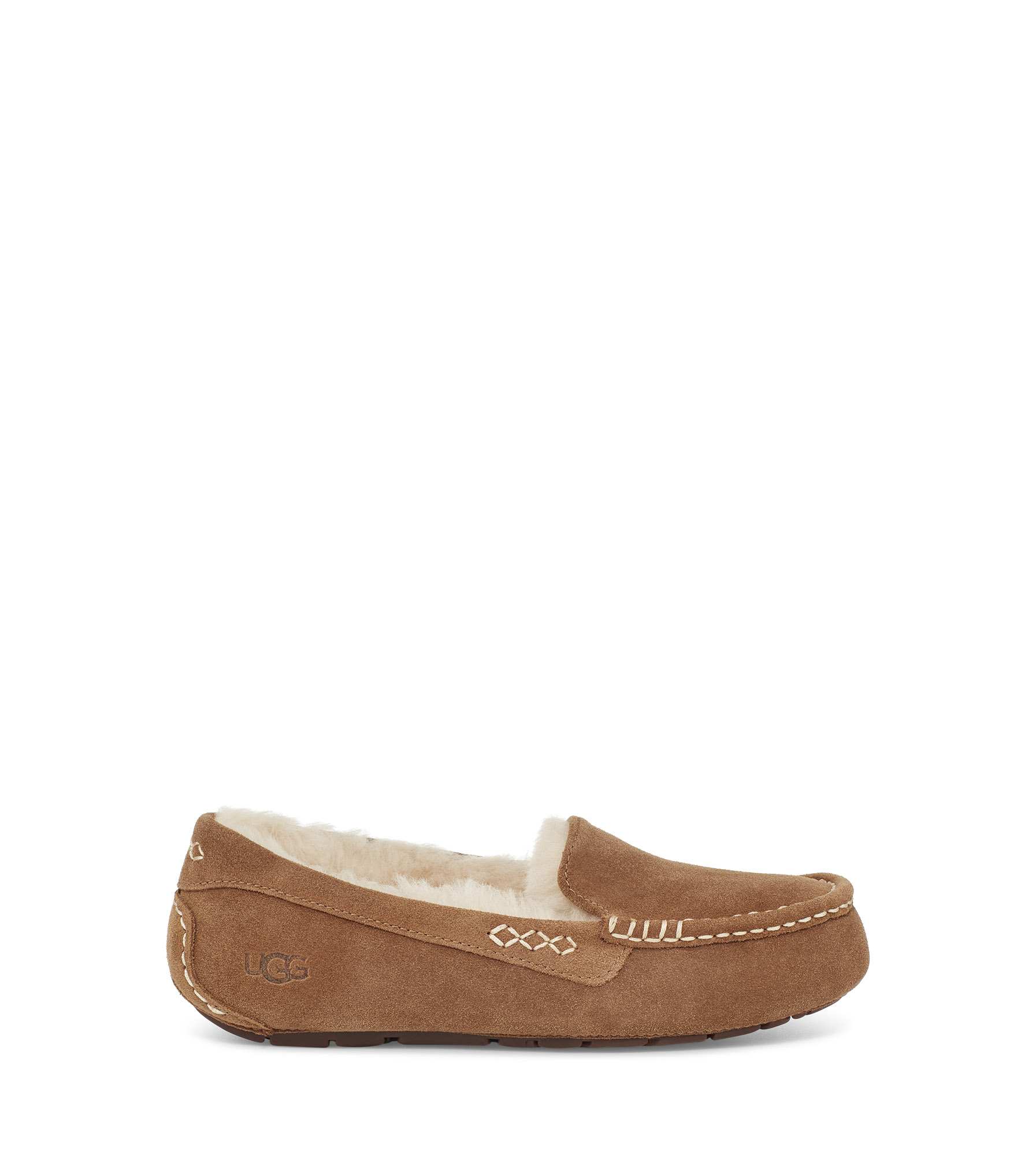 UGG Ansley Chaussons pour Femme in Brown, Taille 42, Suède