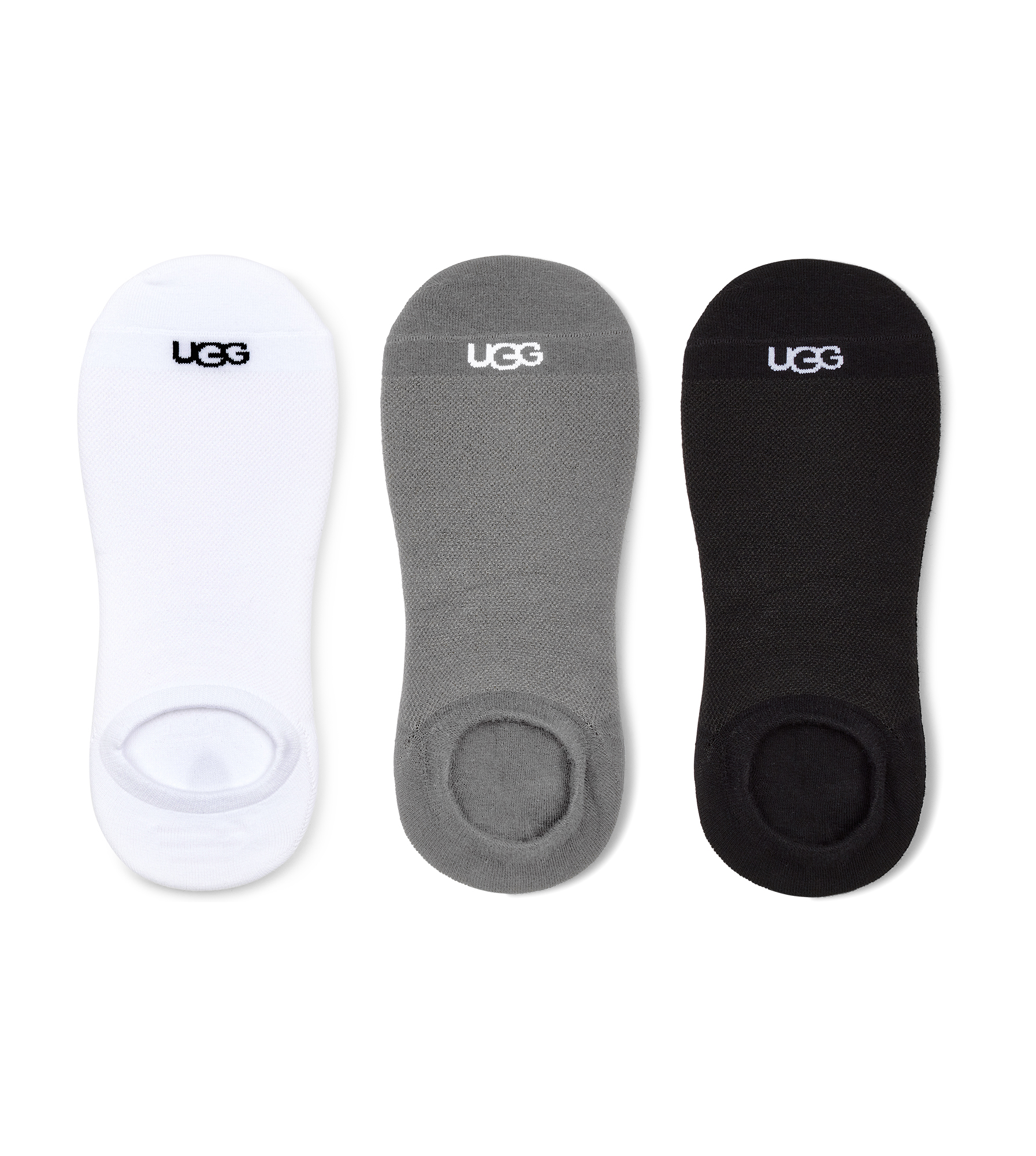 UGG 3 paires de chaussettes invisibles Oliver pour Homme in White/Grey/Black, Taille L/XL product