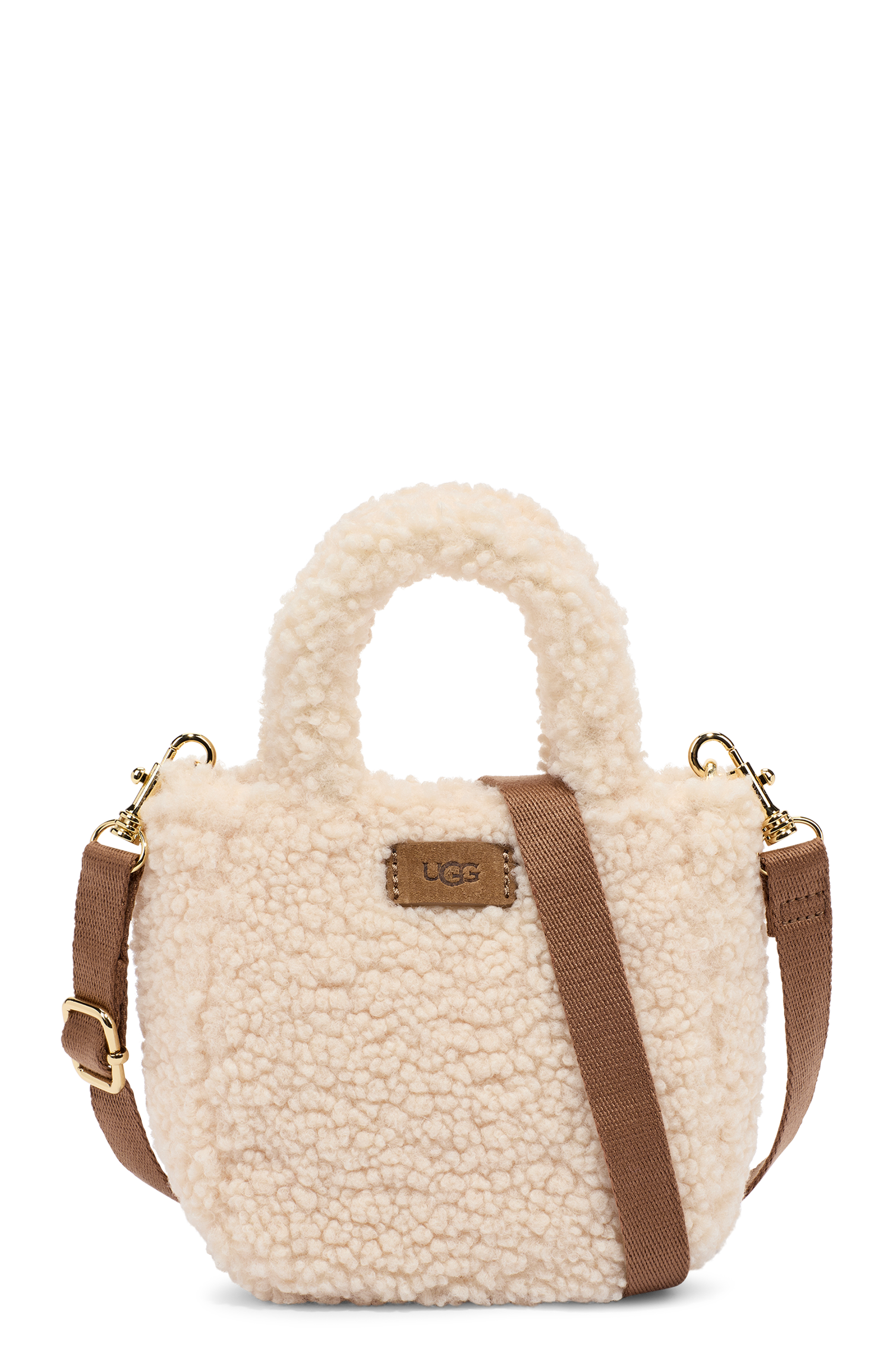 UGG Mini sac en sherpa Maribel pour Femme in White, Taille O/S, Mélange De Polyester