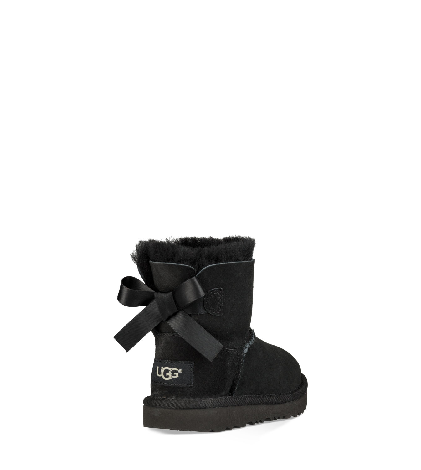 UGG Botte Mini Bailey Bow II pour Grand Enfant in Black, Taille 30, Cuir