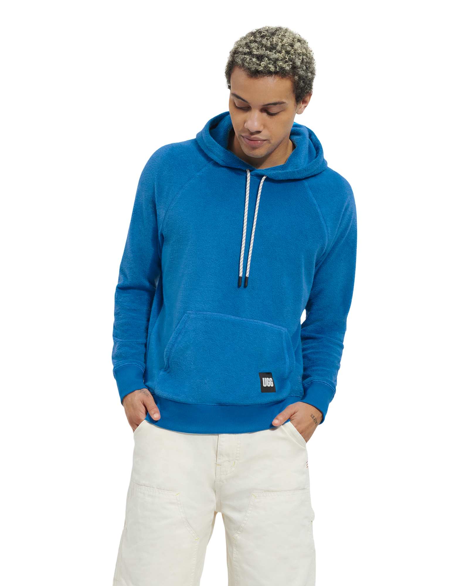 UGG Sweat à capuche Terrance pour Homme in Mediterranean Blue, Taille L, Coton