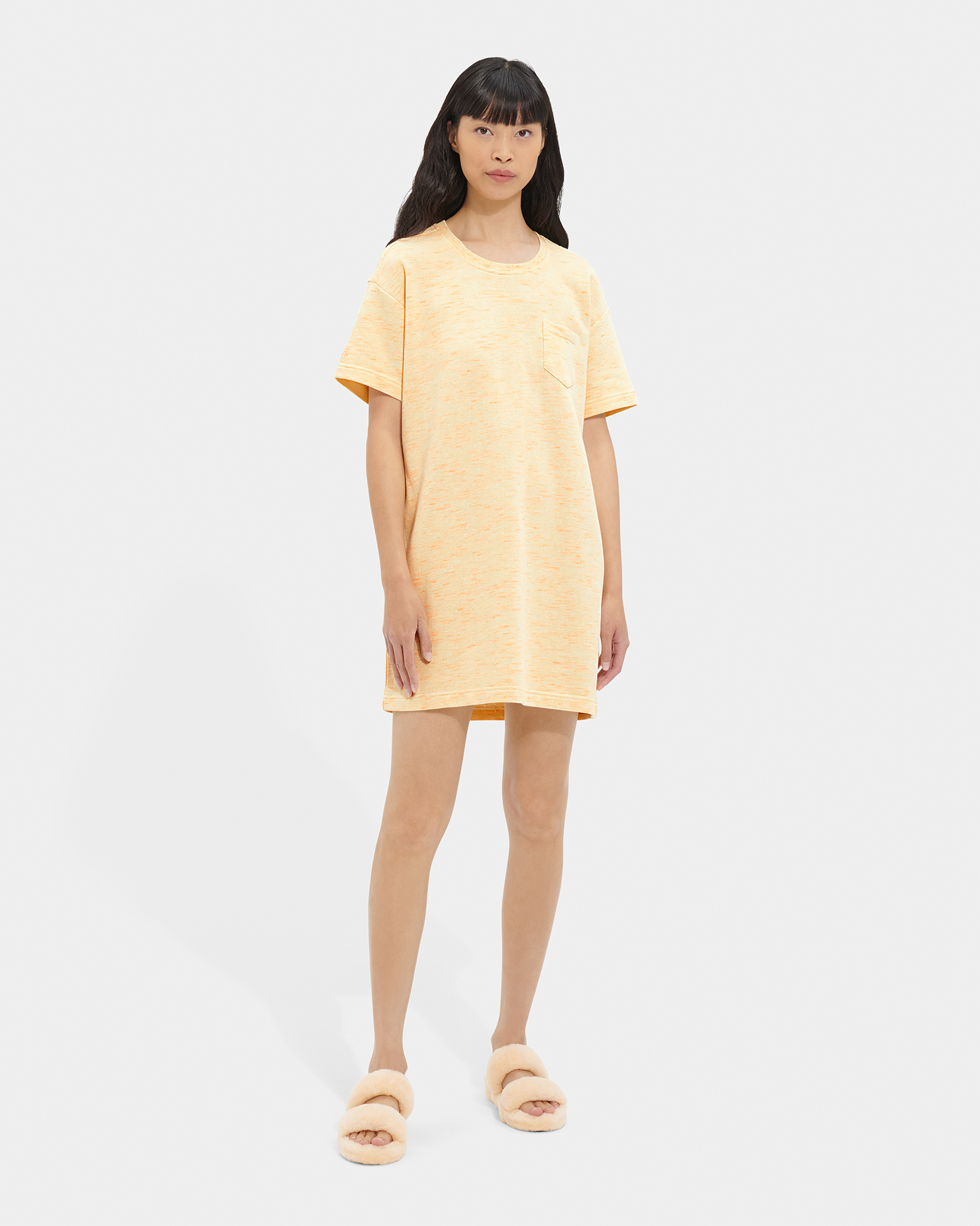 UGG Nadia T-Shirt Dress Melange in Yellow Neon Melange, Taille L
