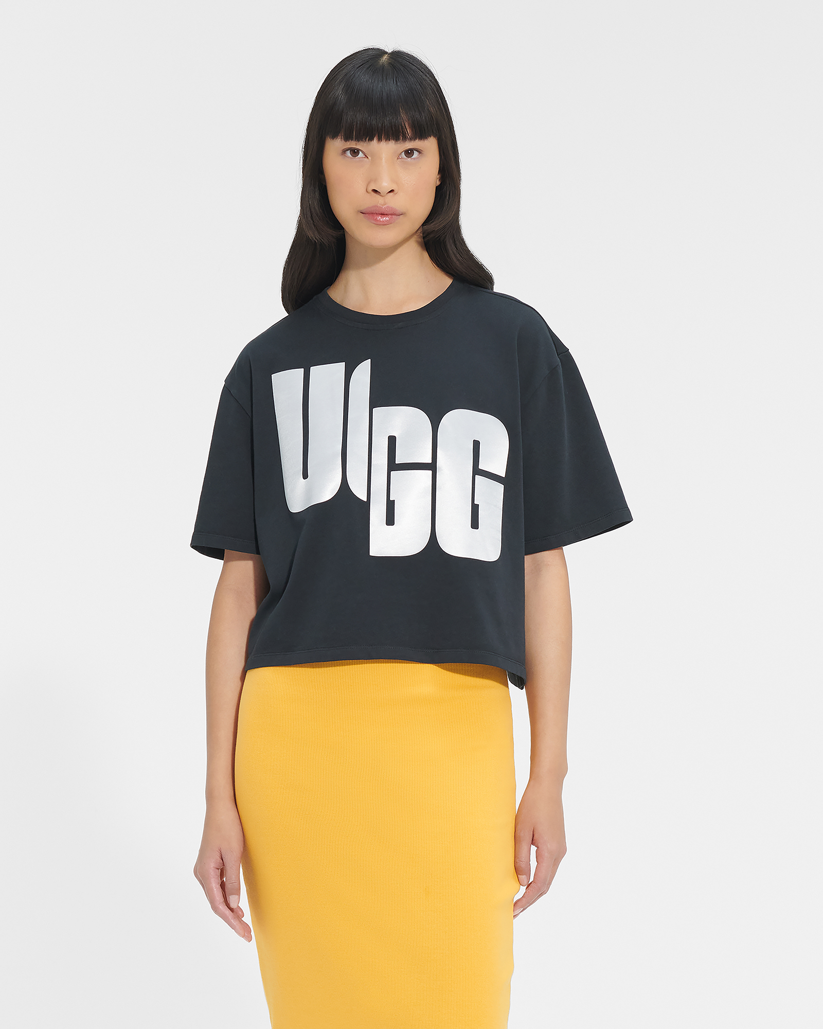 UGG Fionna Logo T-Shirt in Black/White, Taille L