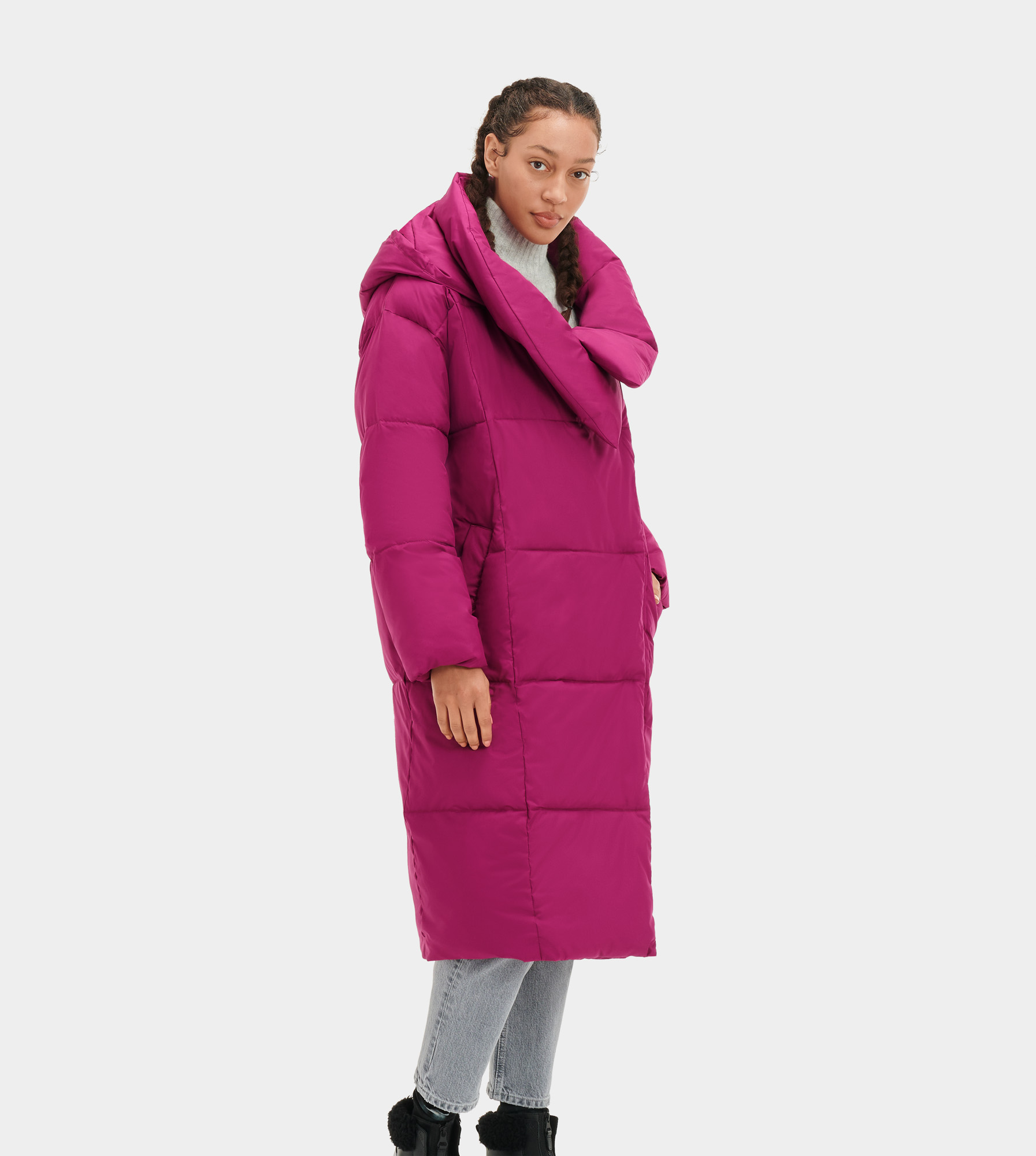 UGG Catherina Puffer Vestes pour Femme in Wild Violet, Taille L, Polyester