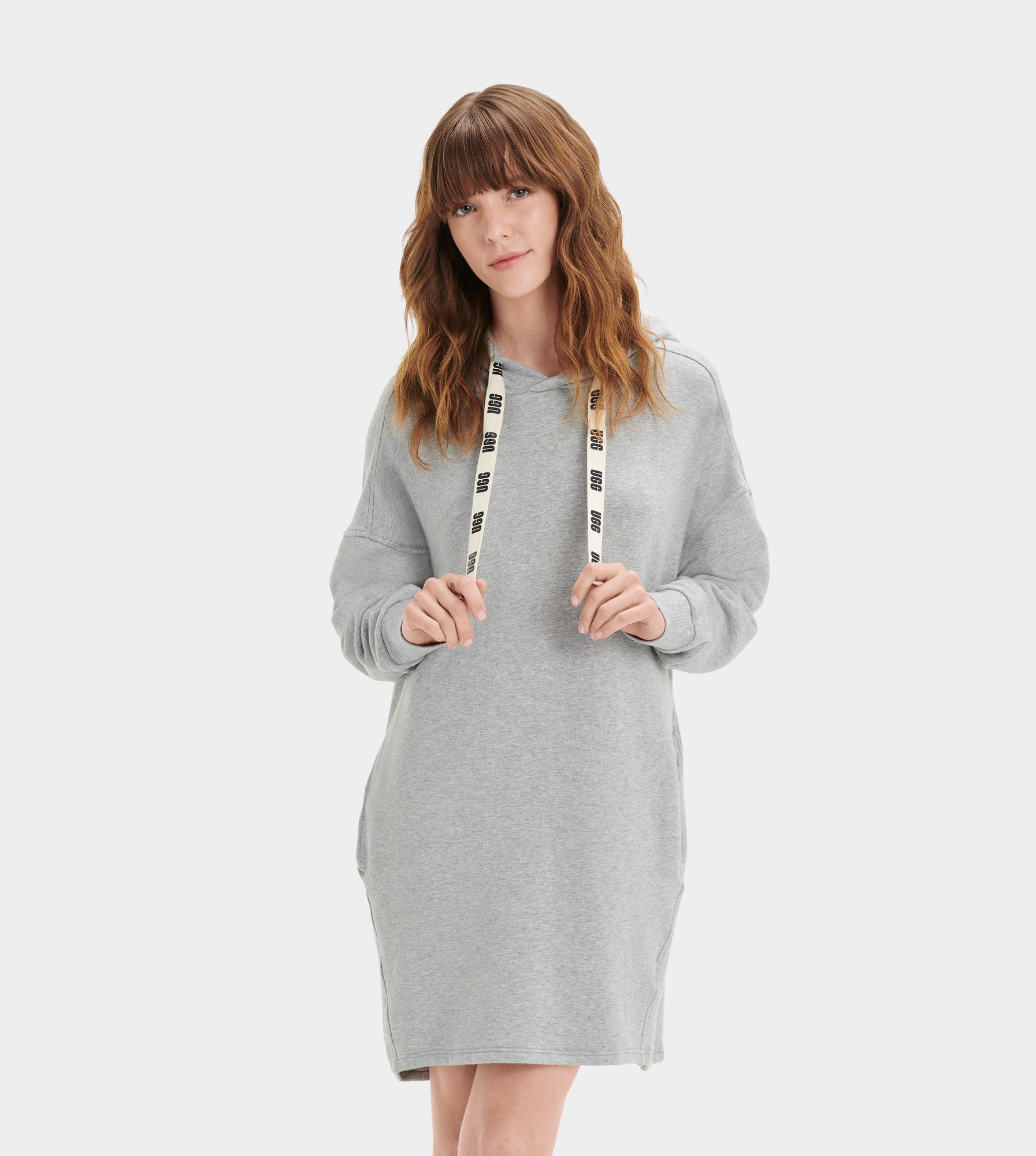 UGG Aderyn Hoodie Dress pour Femme in Grey, Taille L, Coton