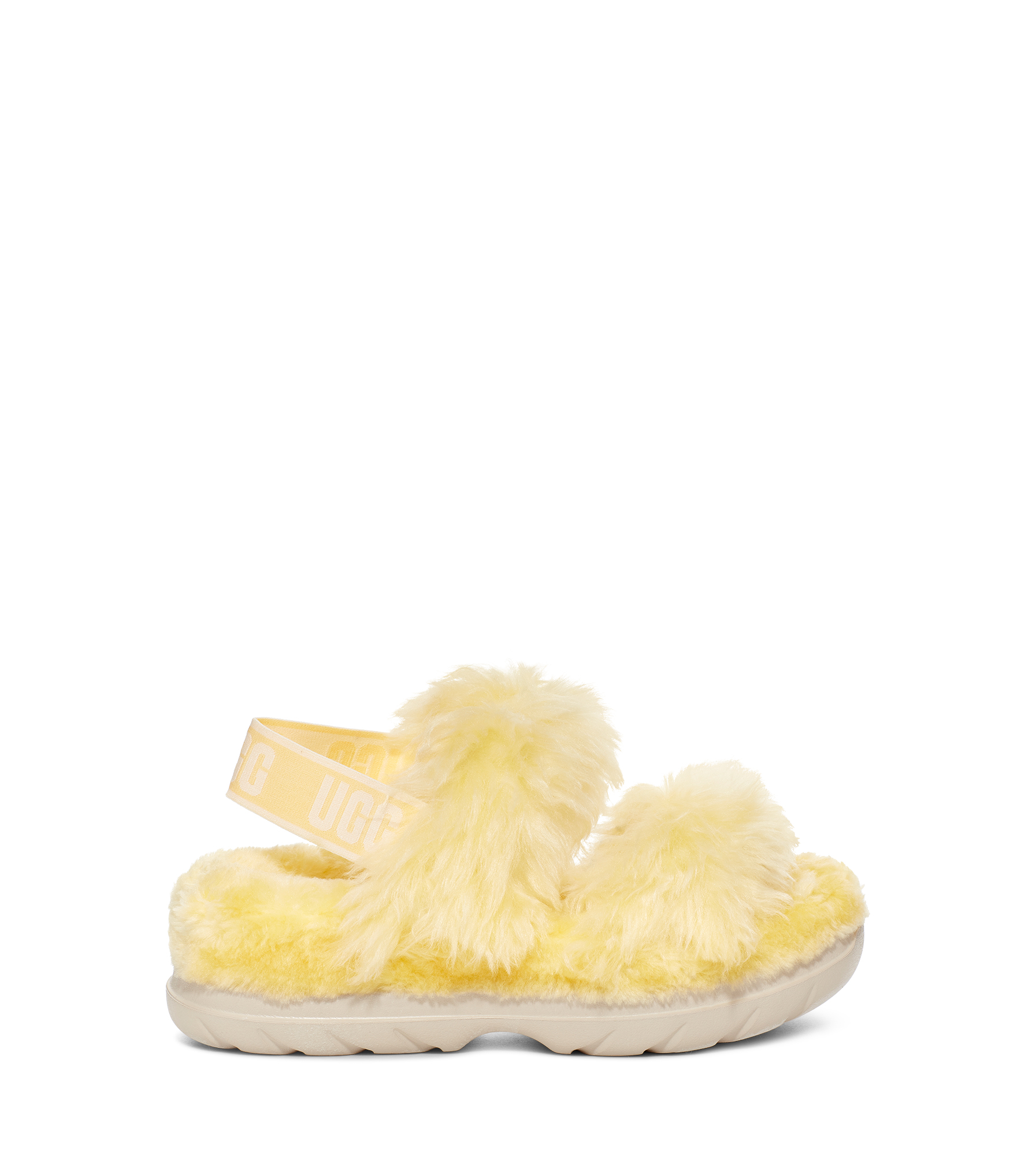 UGG Fluff Sugar Sandales pour Femme in Yellow, Taille 38, Sustainable