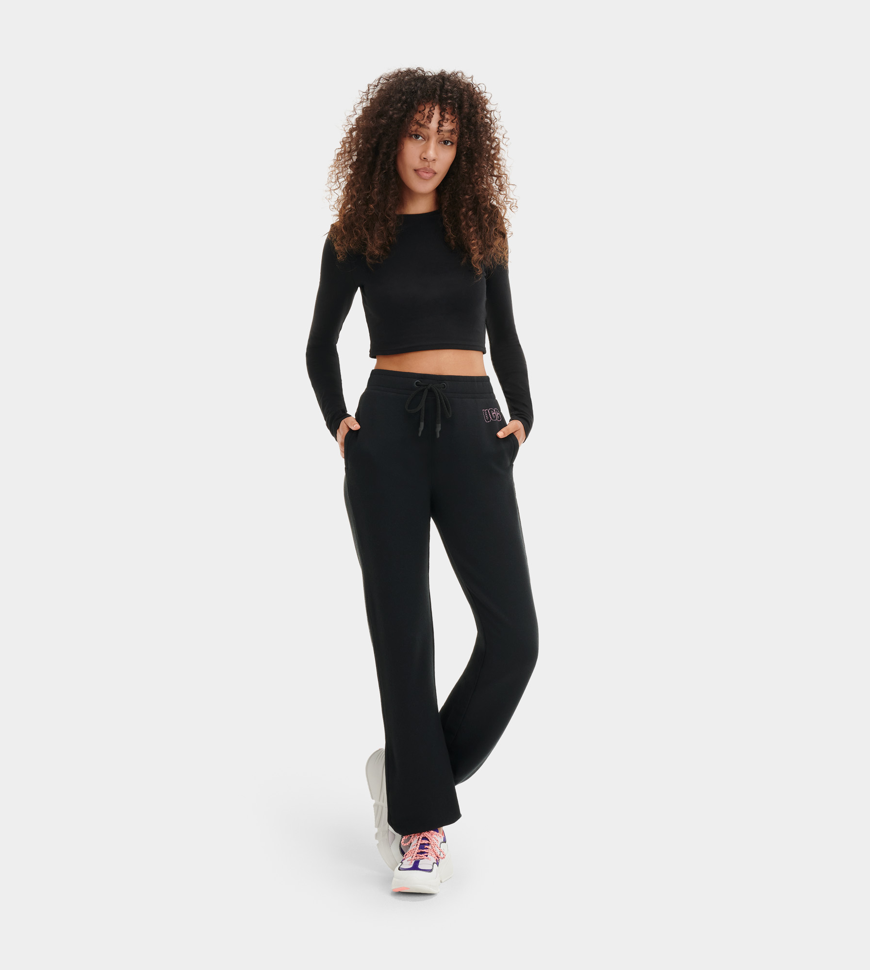 UGG Pantalon de jogging Daniella pour Femme in Black, Taille 2XS, Mélange De Coton