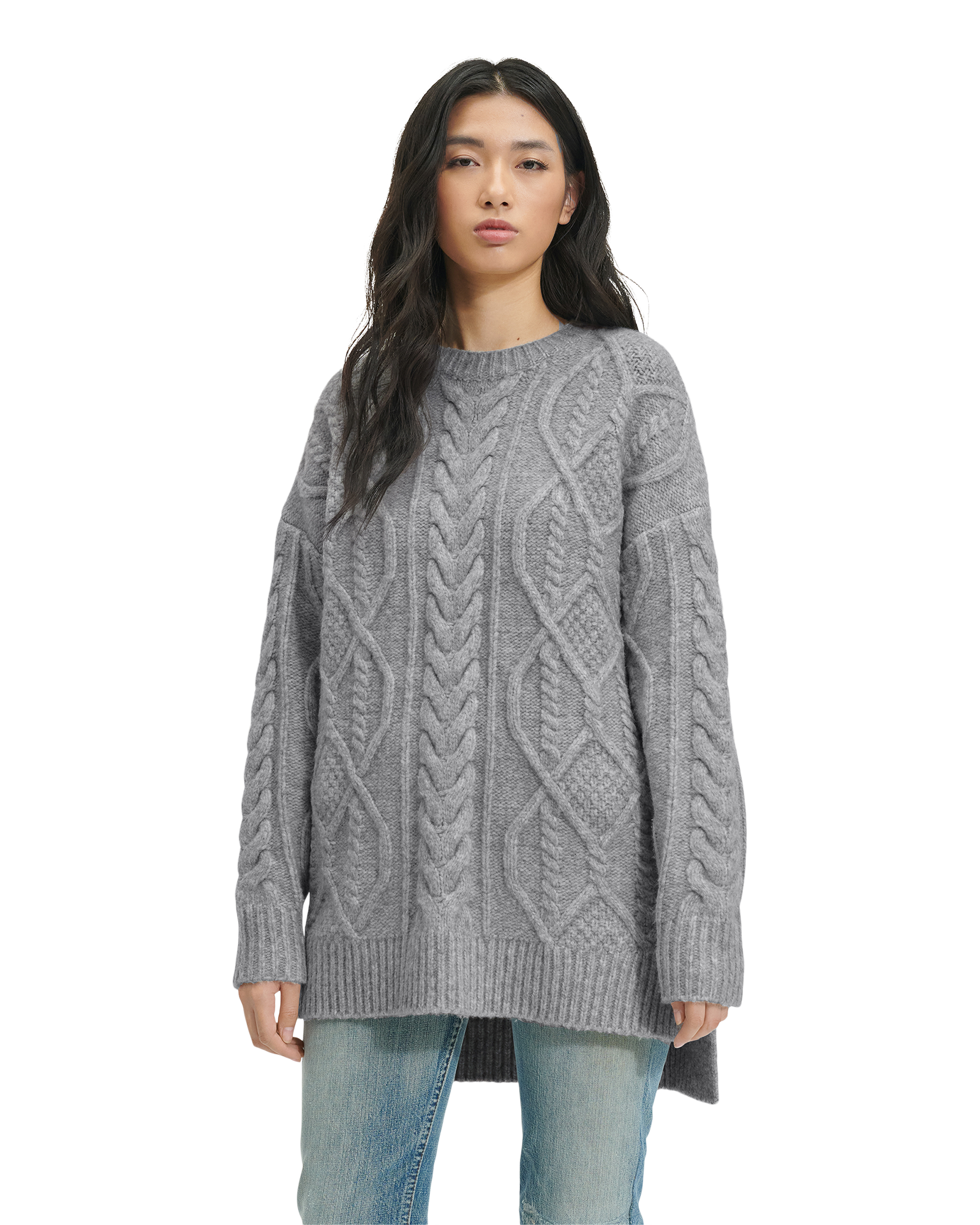 UGG Pull en maille torsadée Raelee pour Femme in Grey, Taille S, Other