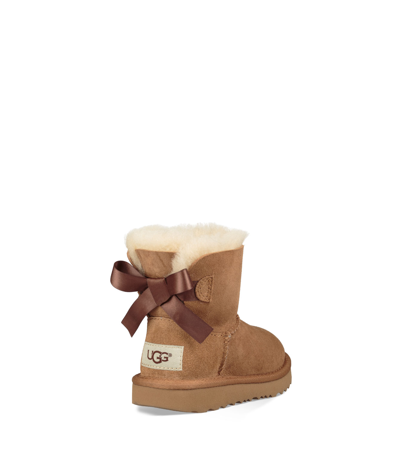 UGG Botte Mini Bailey Bow II pour Grand Enfant in Brown, Taille 30, Cuir