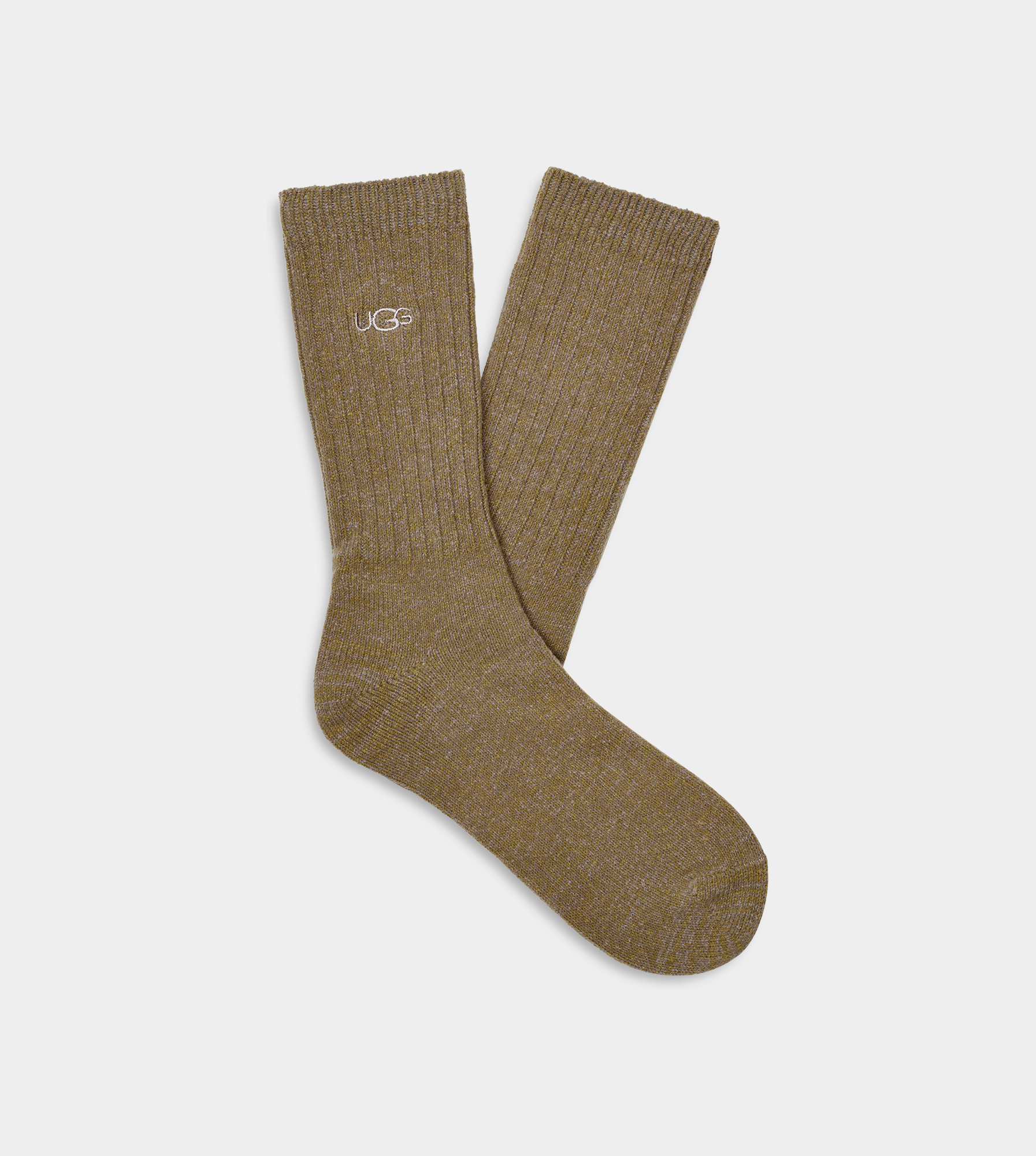 UGG Chaussette ras du cou en maille côtelée Trey pour Homme in Bamboo Green, Taille O/S, Mélange De 