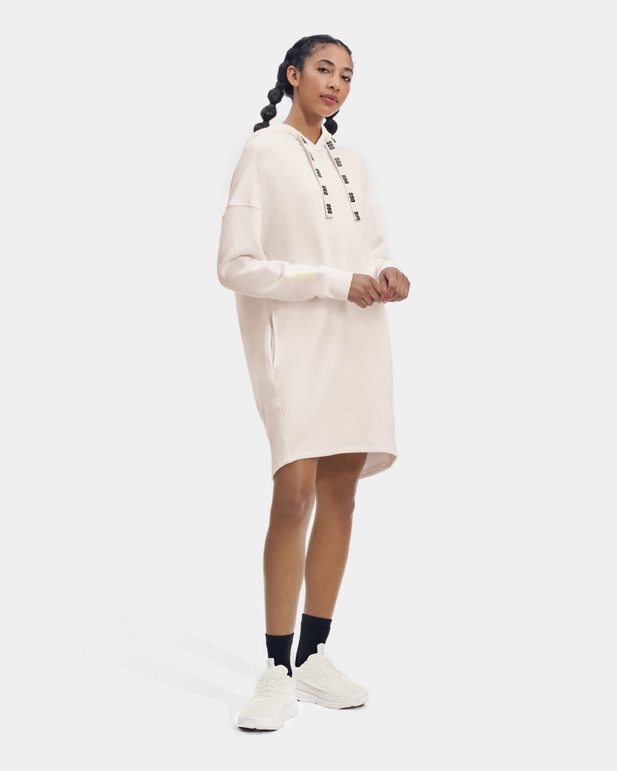 UGG Aderyn Hoodie Dress pour Femme in Nimbus, Taille M, Coton