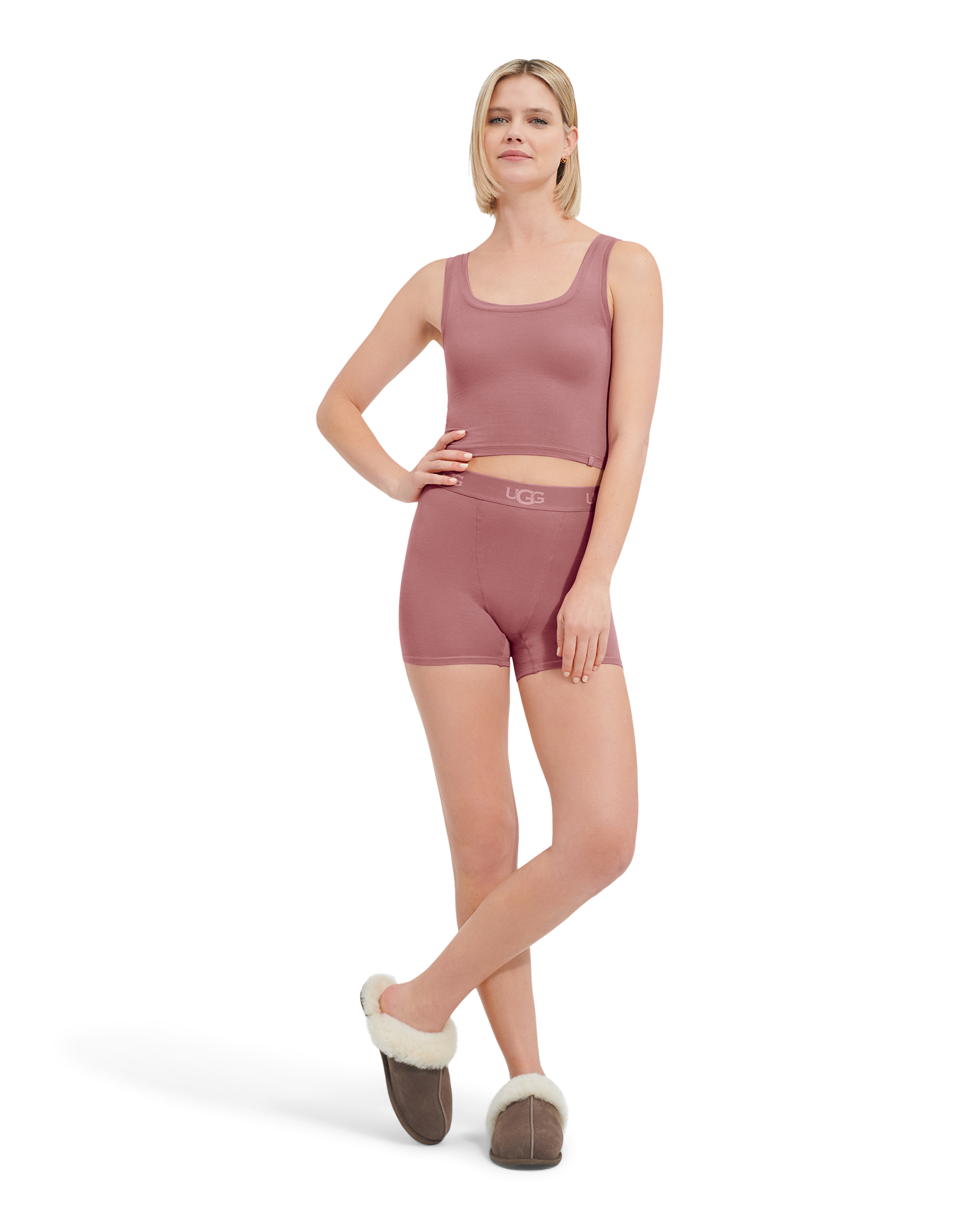 UGG Short Alexiah Boy pour Femme in Sepia Mauve, Taille XS, Ecoverou2122 product