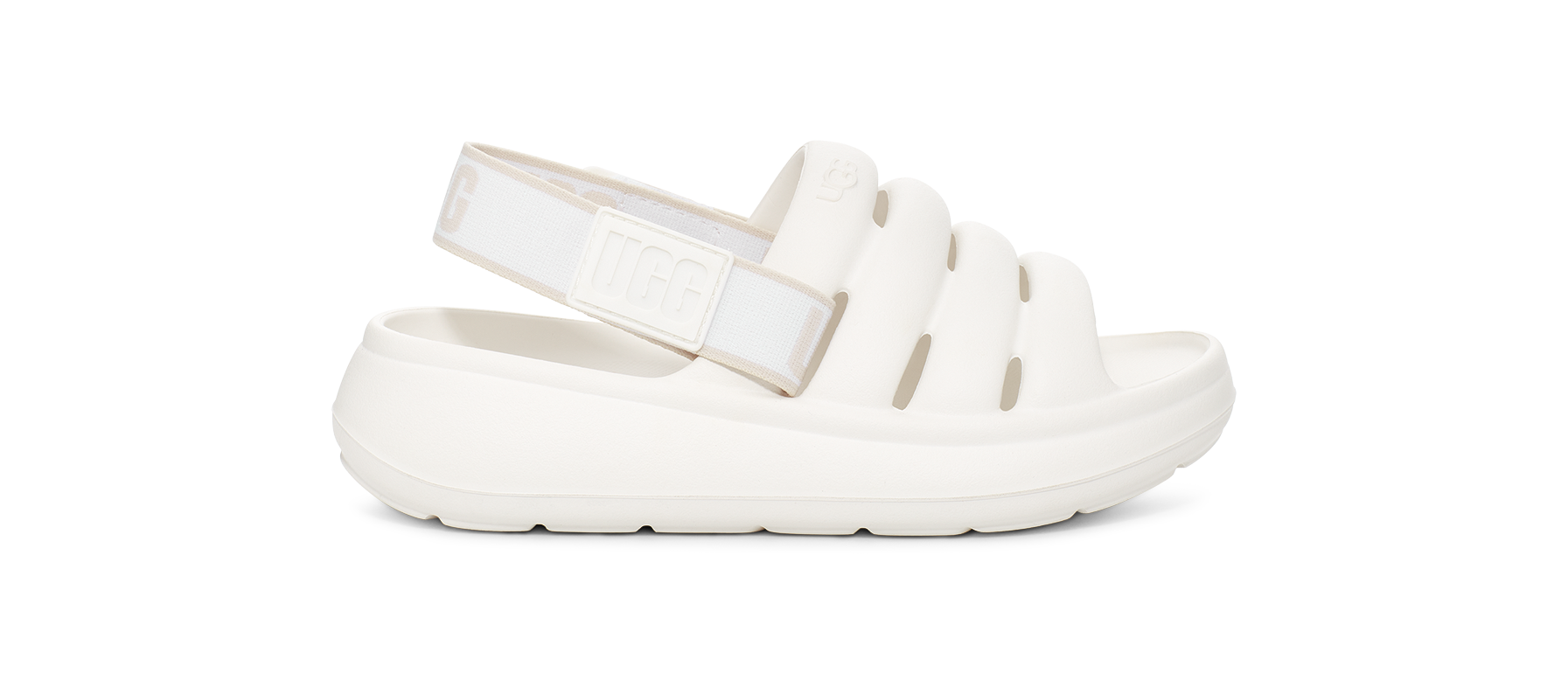 UGG Mule Sport Yeah pour Grand Enfant in Bright White, Taille 32.5