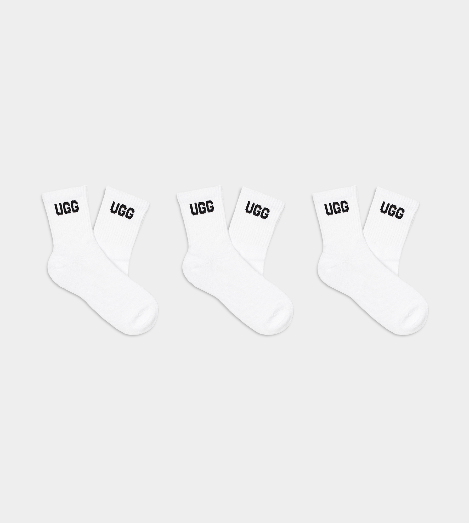 UGG® 3 paires de chaussettes mi-hautes avec logo pour Femme | UGG® FR
