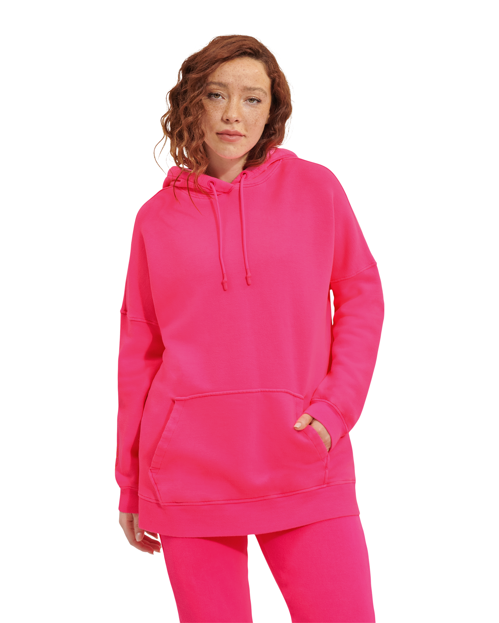 UGG Sweat à capuche boyfriend Simone pour Femme in Neon Pink, Taille XS, Mélange De Coton