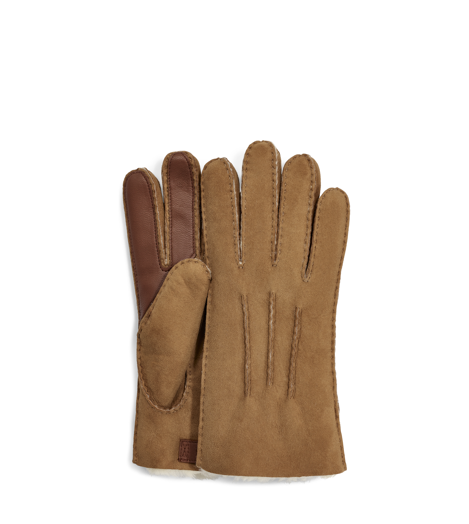 UGG Contrast Sheepskin Tech Gants pour Homme in Brown, Taille L, Shearling