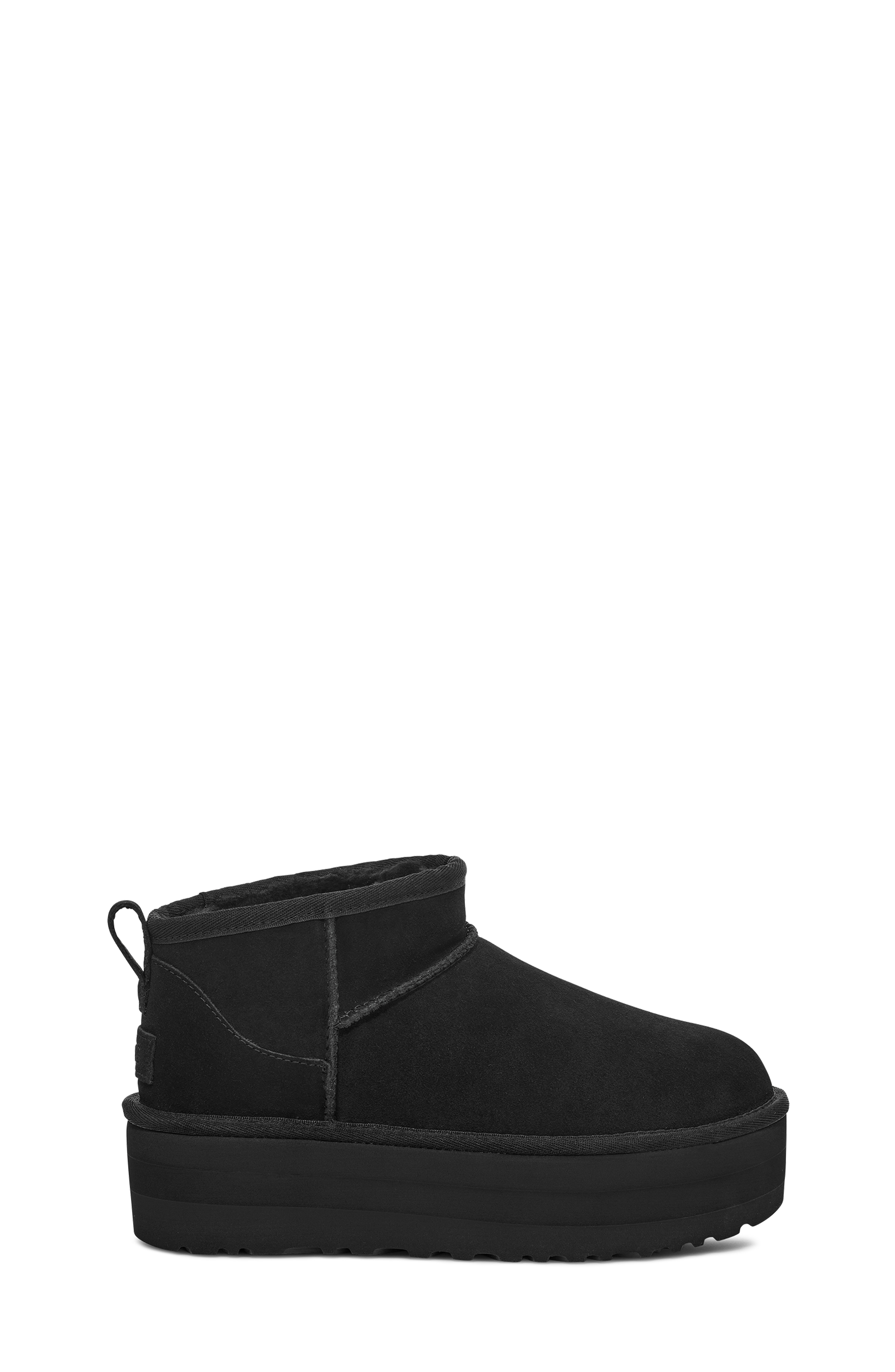 UGG Botte Classic Ultra Mini à plateau pour Femme in Black, Taille 43, Suède