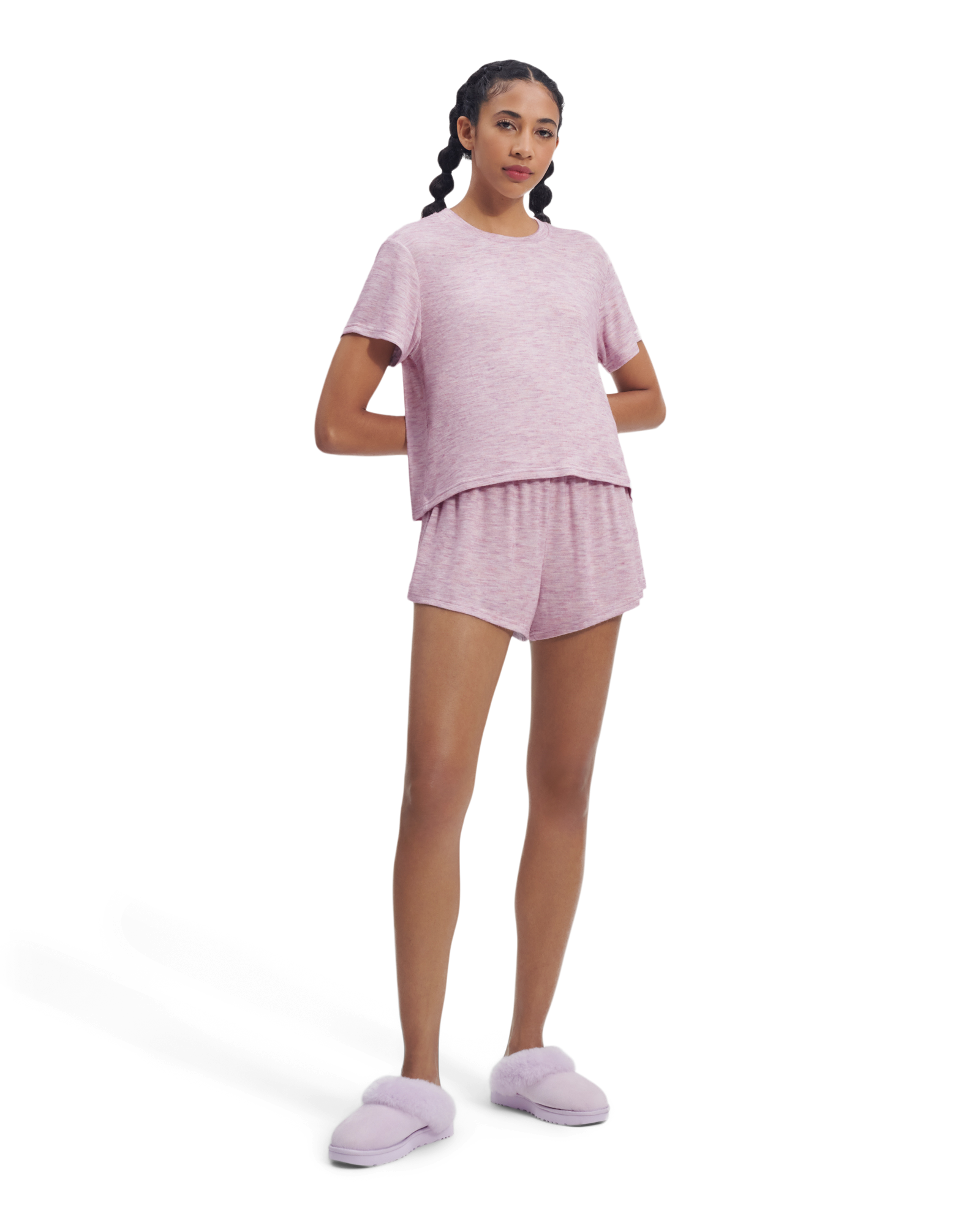 UGG Ensemble short et haut Aniyah pour Femme in Pink Multi Heather, Taille M, Ecovero™