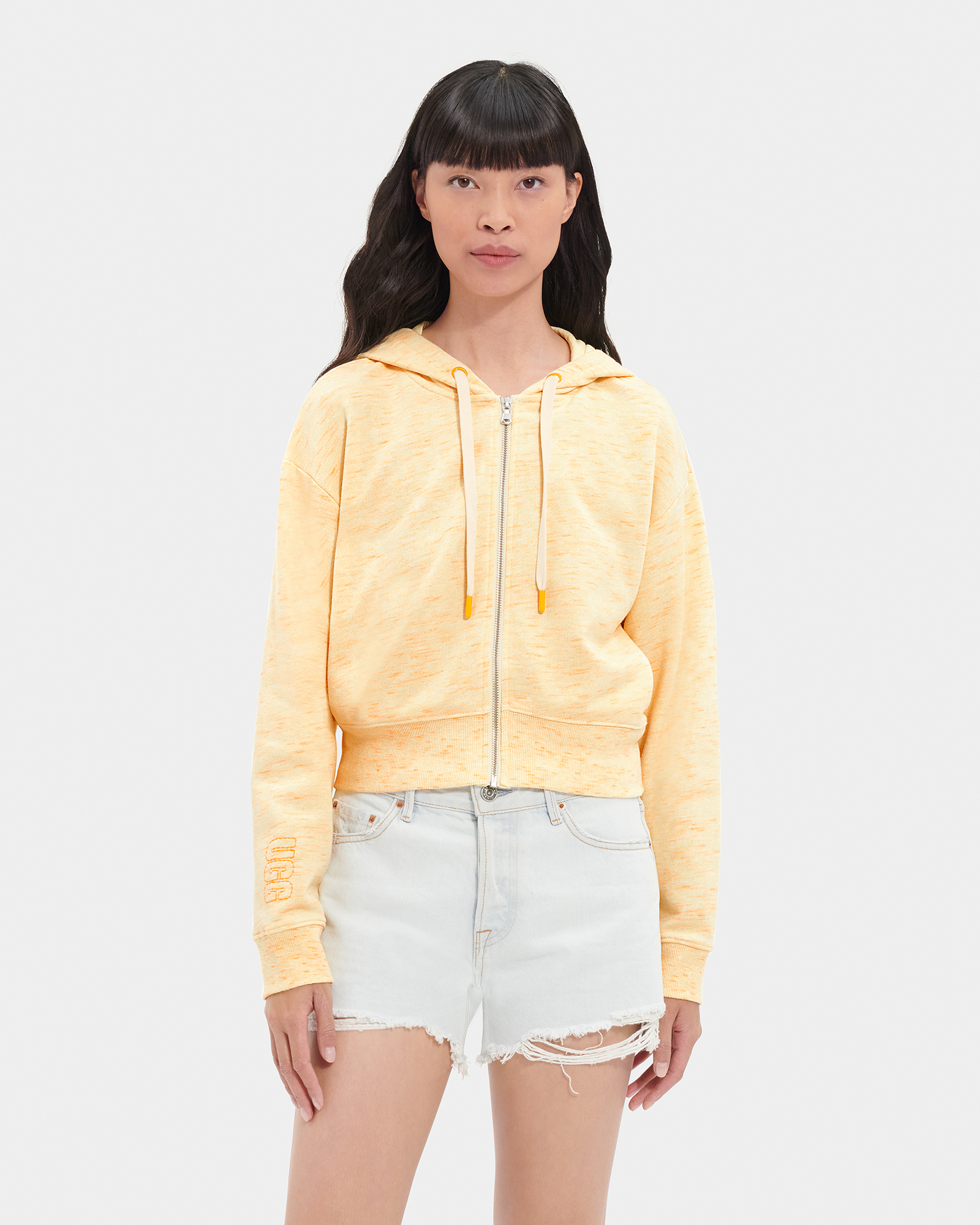 UGG Camari Hoodie Sweats à Capuche in Yellow Neon Melange, Taille L