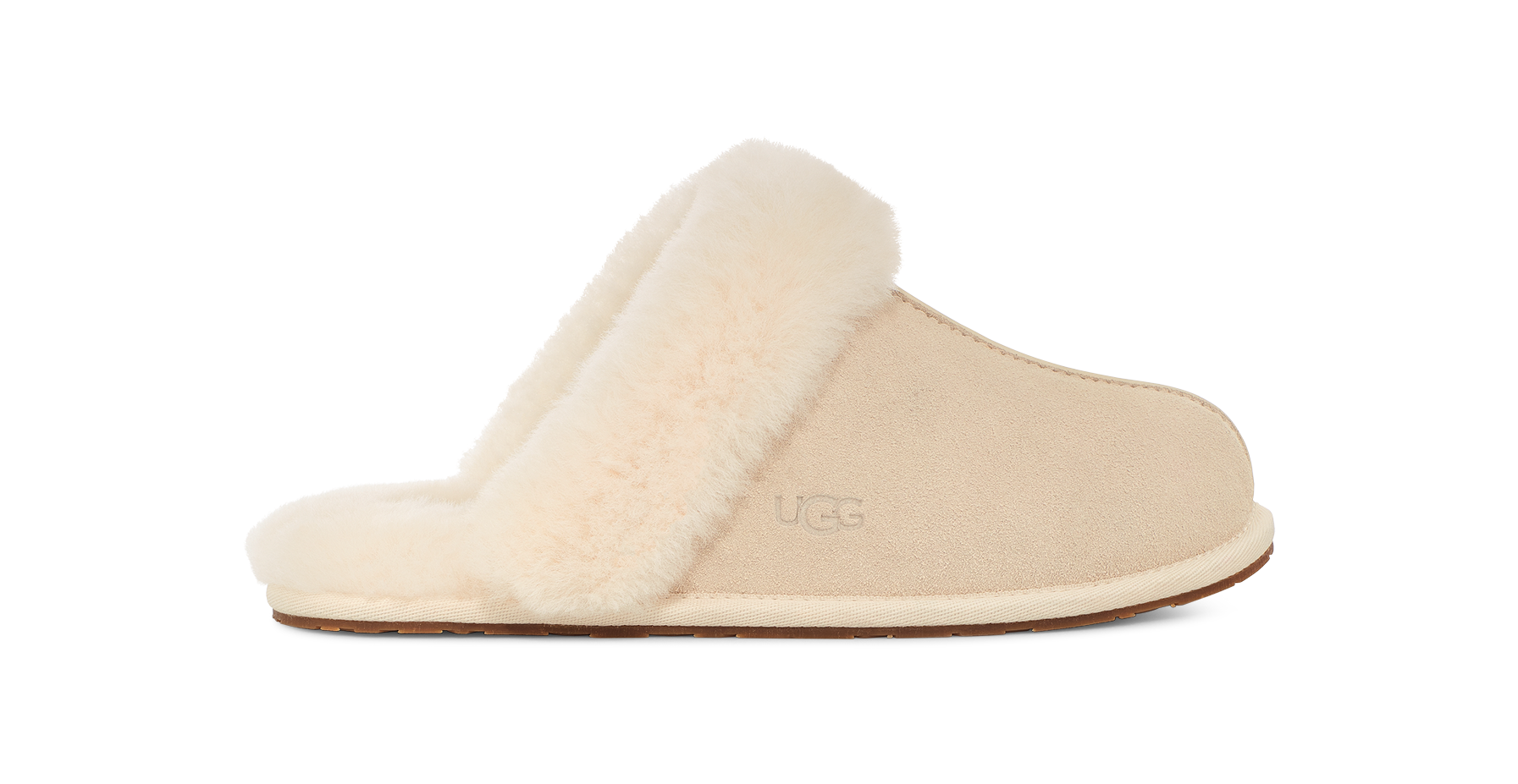 UGG Chausson Scuffette II pour Femme in Creamy Natural, Taille 37, Suède