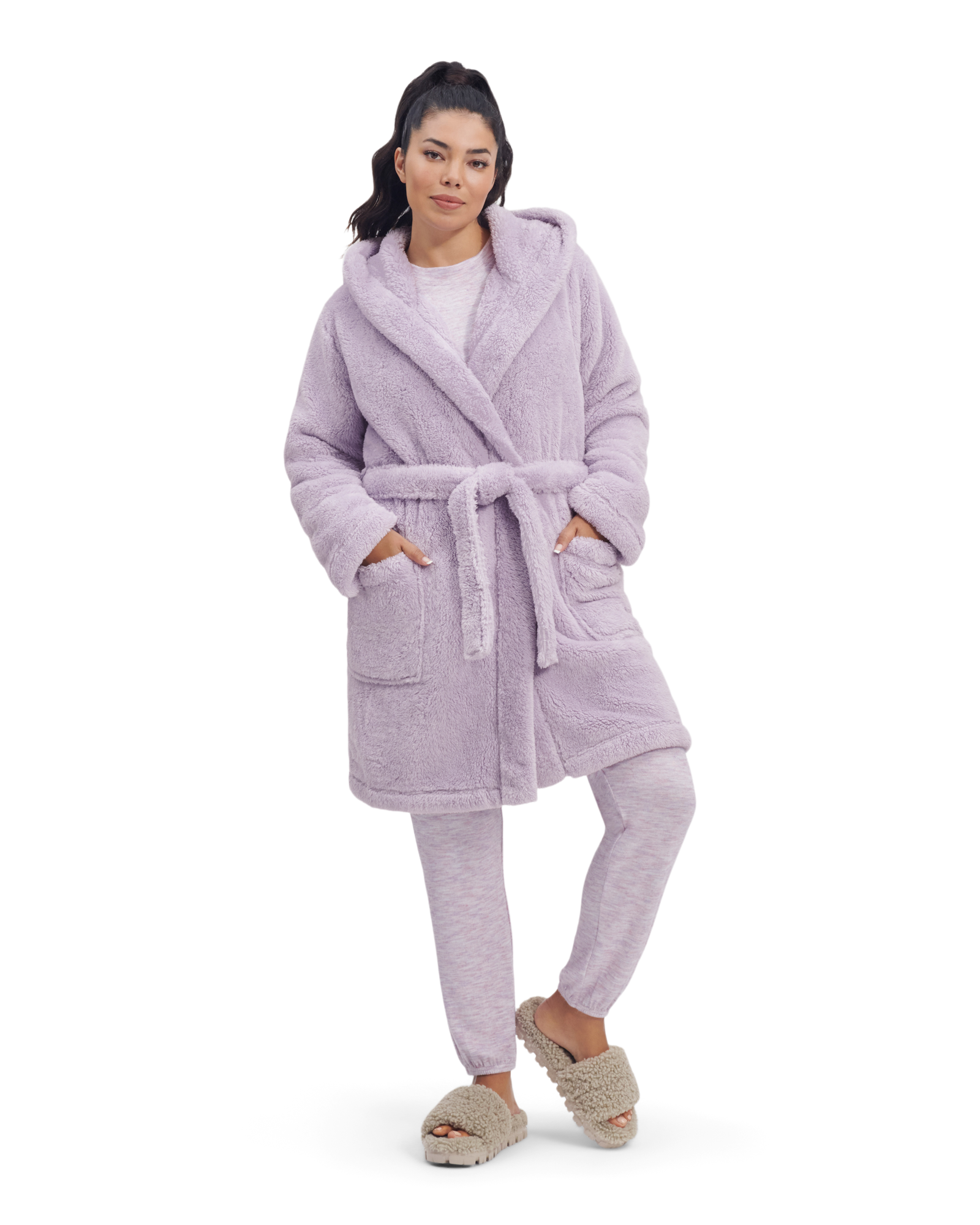 UGG Robe de chambre Aarti pour Femme in Misty Lake, Taille S, Polyester