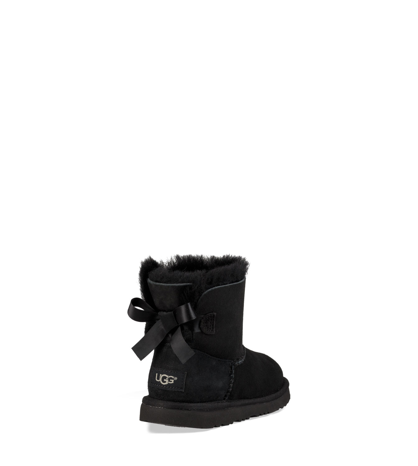 UGG Botte Mini Bailey Bow II pour Grand Enfant in Black, Taille 32.5, Cuir