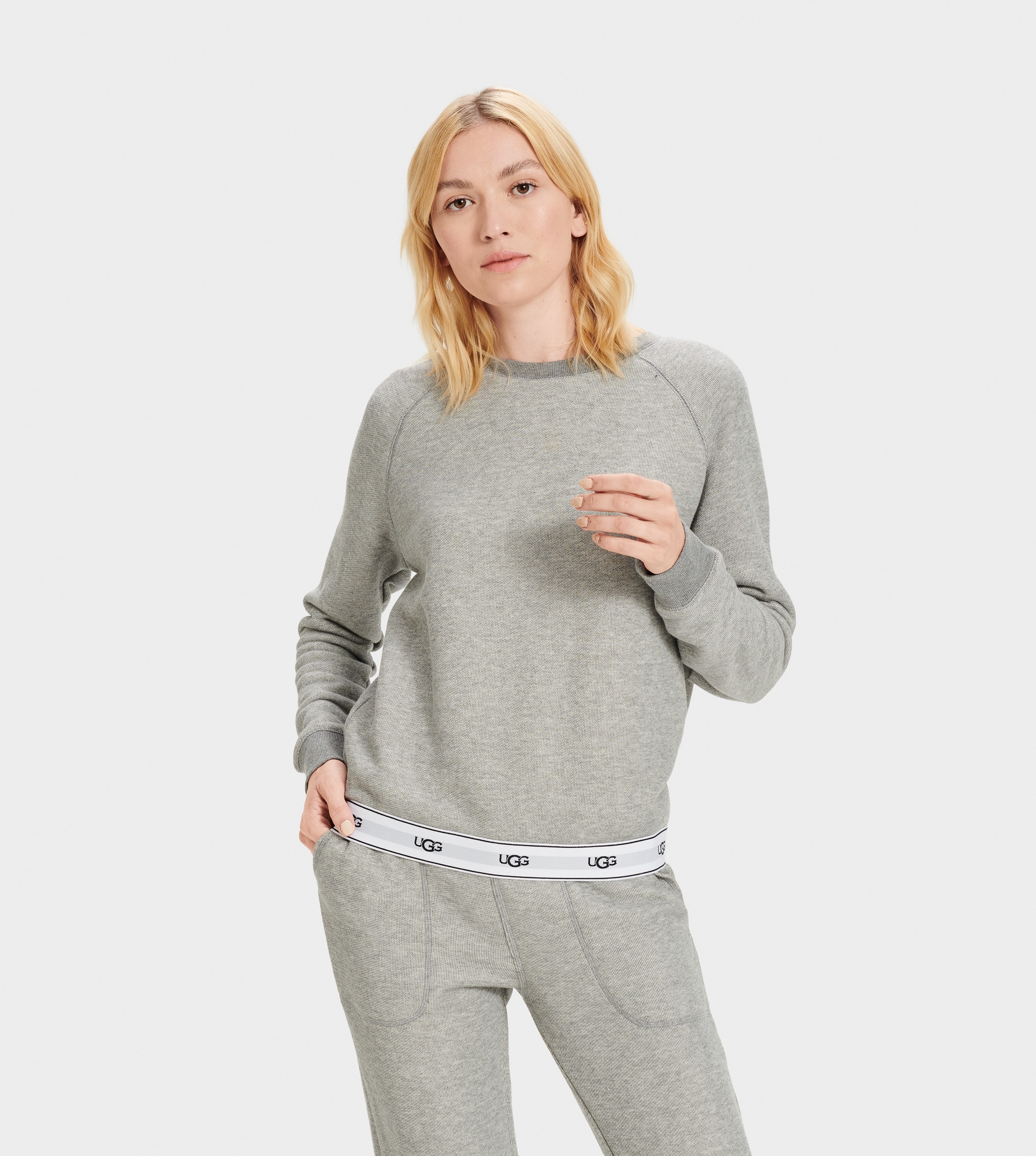 UGG Pull Nena pour Femme in Grey, Taille L, Mélange De Coton