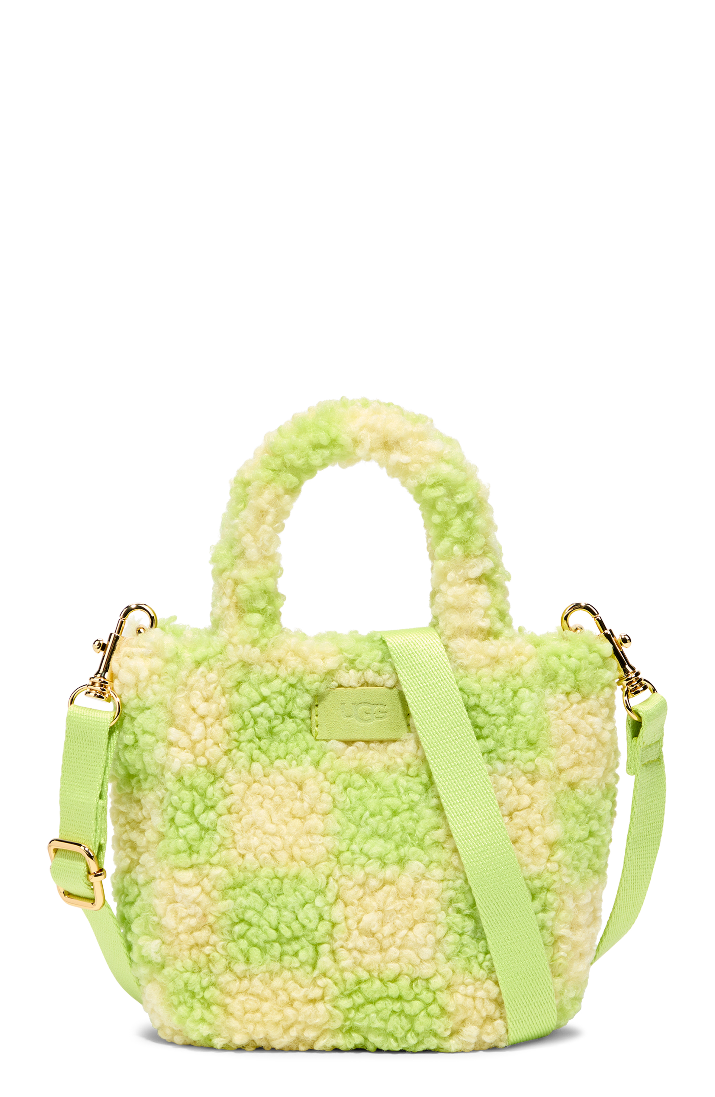 UGG Mini sac en sherpa Maribel pour Femme in Honeycomb/Vibrant Green, Taille O/S, Mélange De Polyest