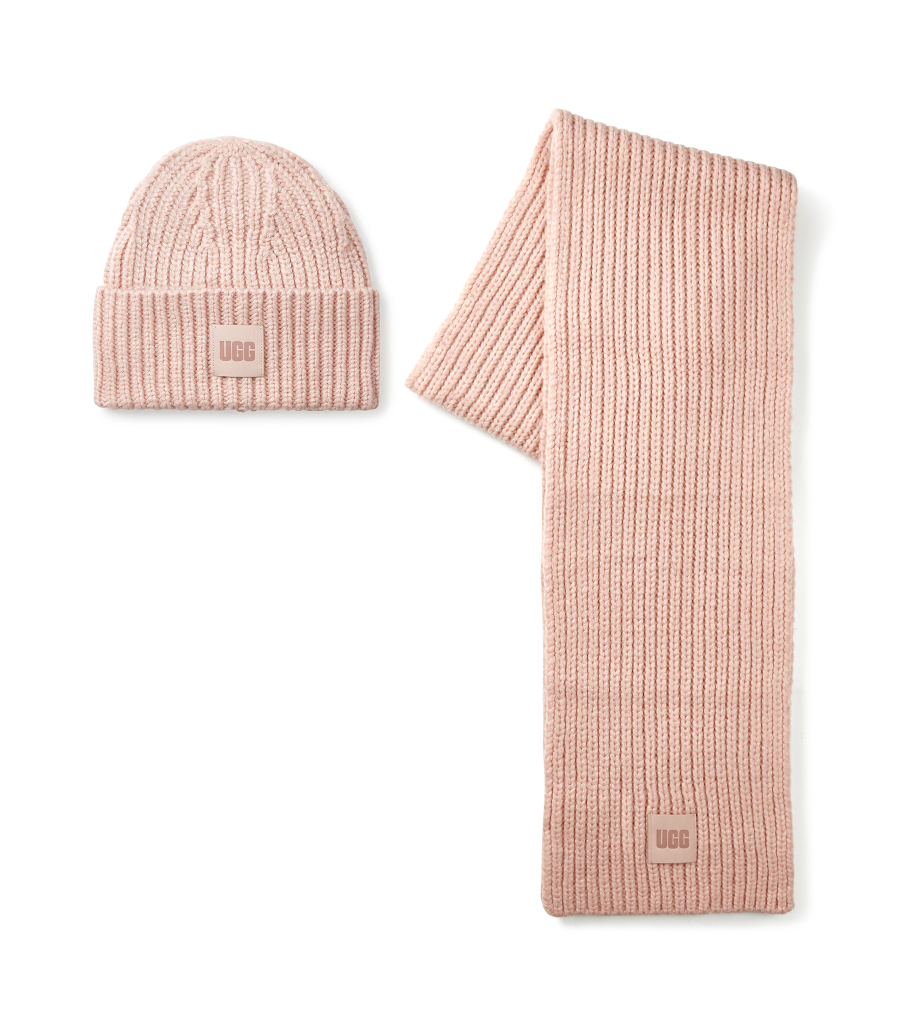 UGG® Chunky Rib Knit Beanie Set for 
