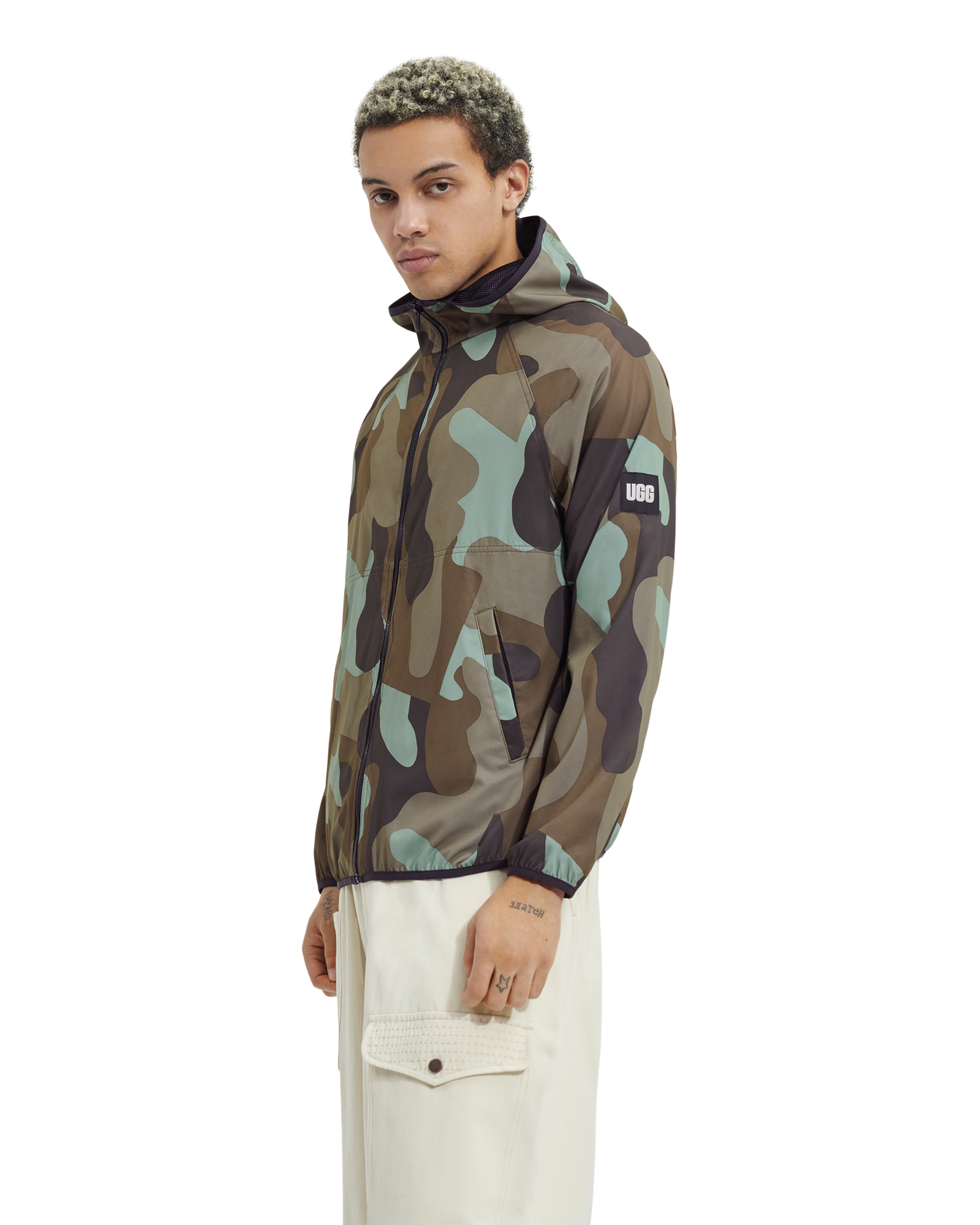 UGG Veste imprimée Edison pour Homme in Moss Green Camopop, Taille 2XL product