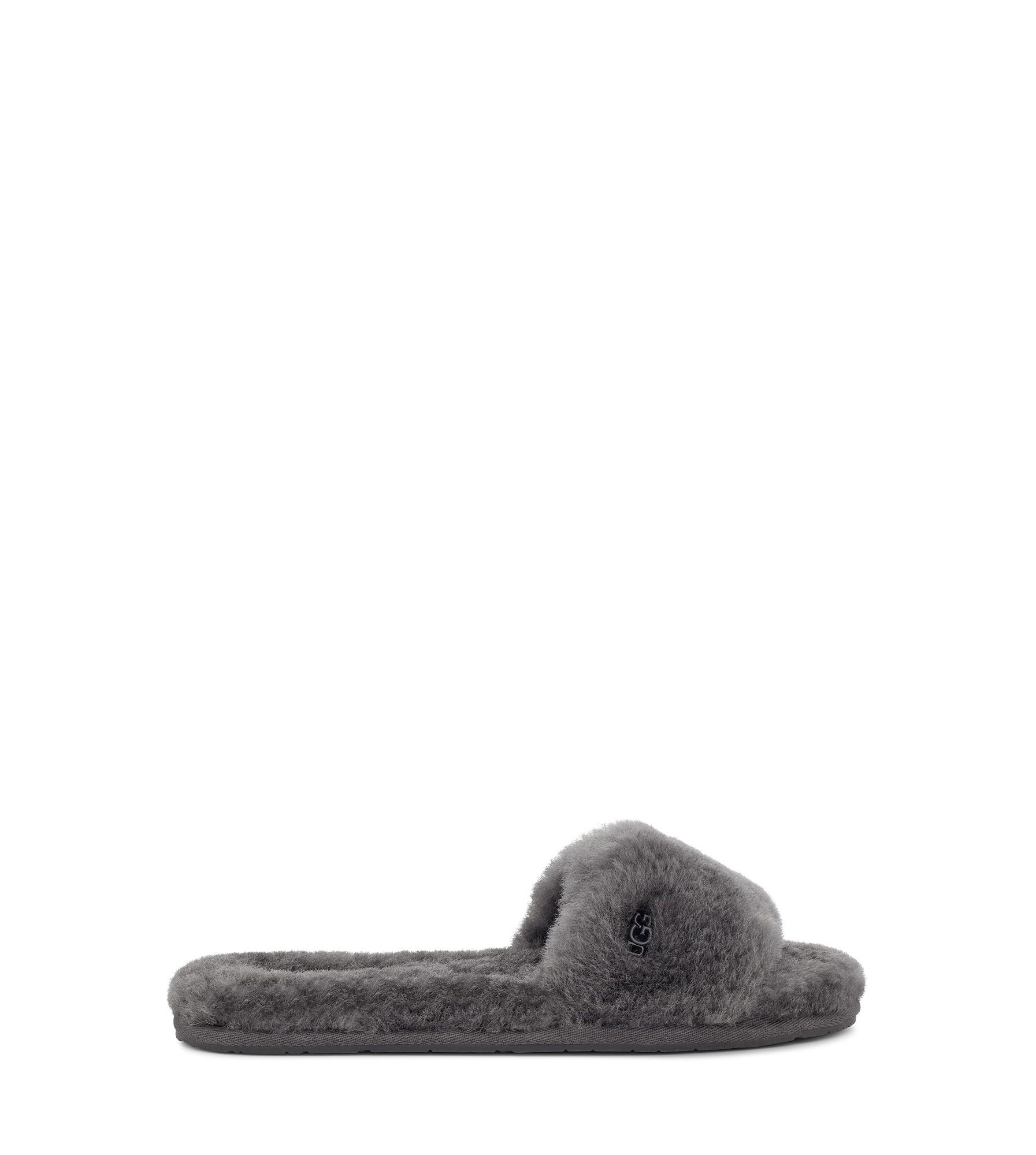 UGG Fluff Slide Chaussons in Black, Taille 43