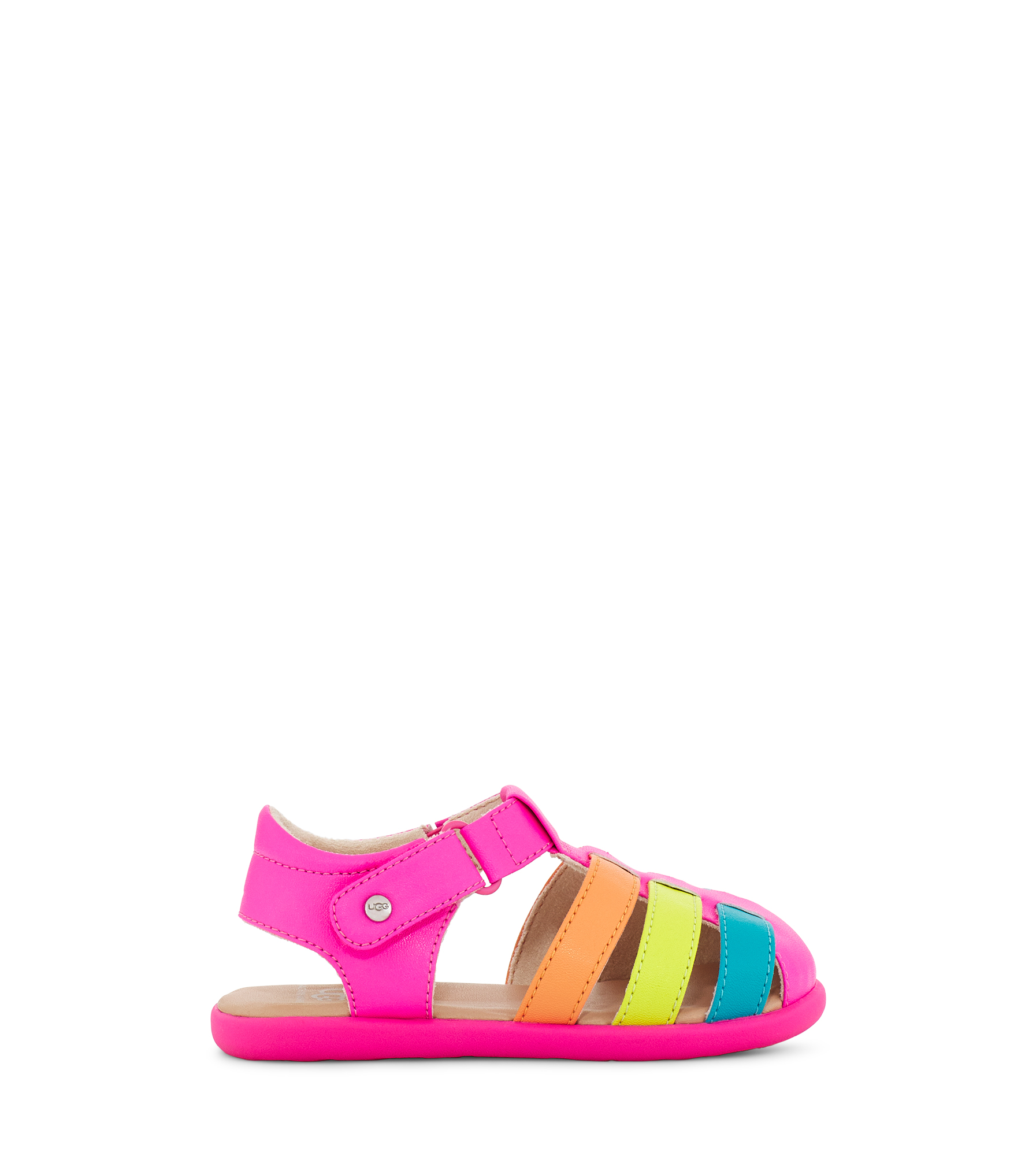 UGG Kolding Sandales pour Bébé in Pink Rainbow, Taille 28.5, Synthu00E9Tique