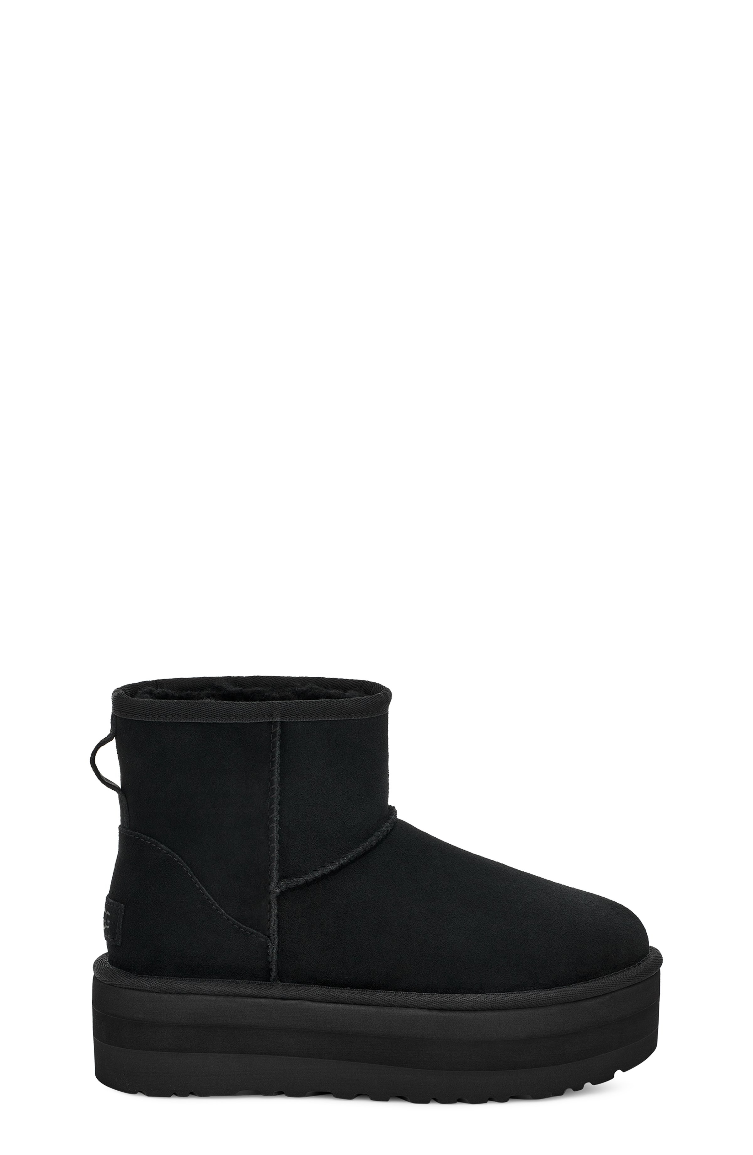 UGG Botte Classic Mini à plateau pour Femme in Black, Taille 43, Suède