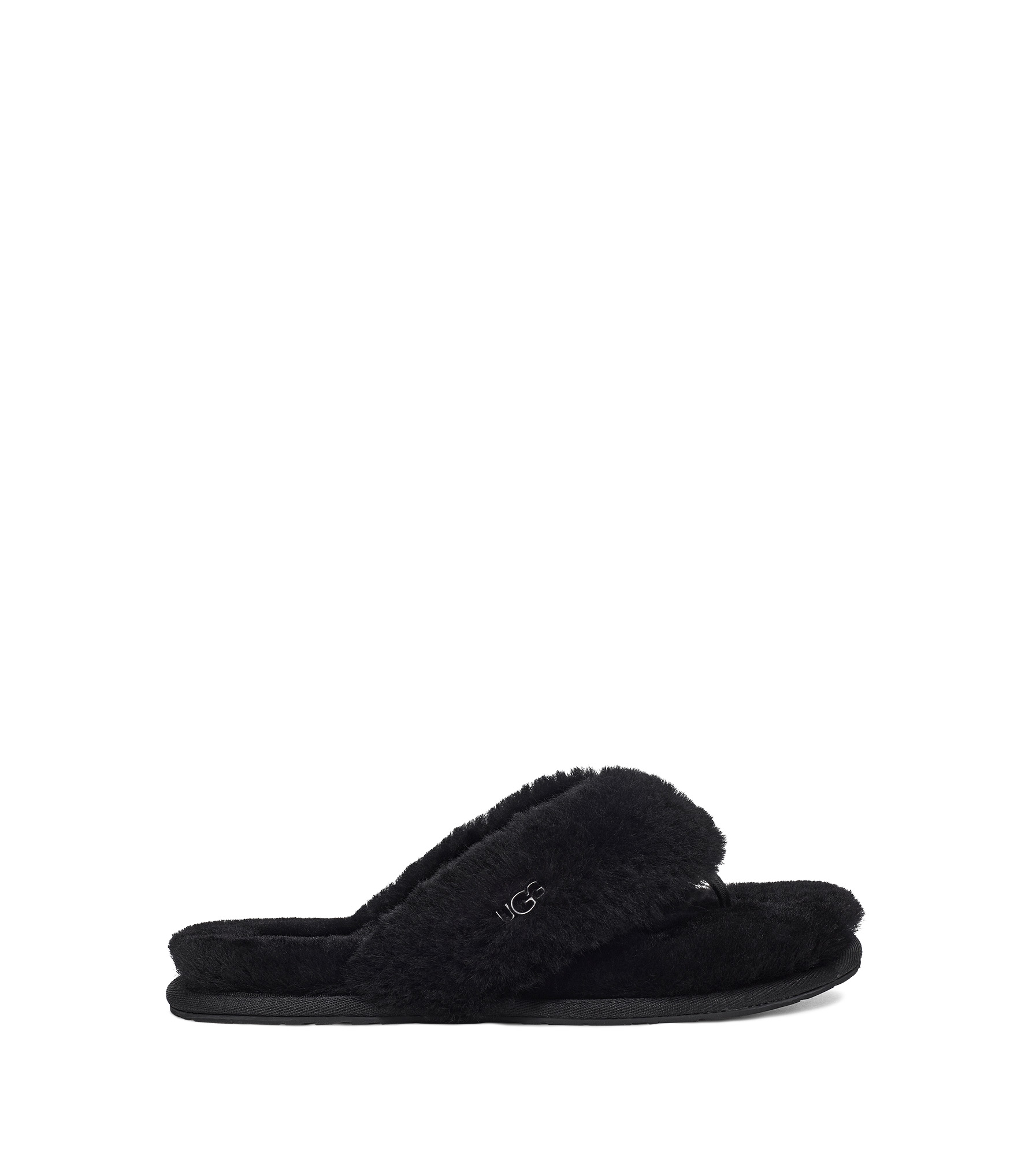 UGG Fluff Flip Flop Logo in Black, Taille 38