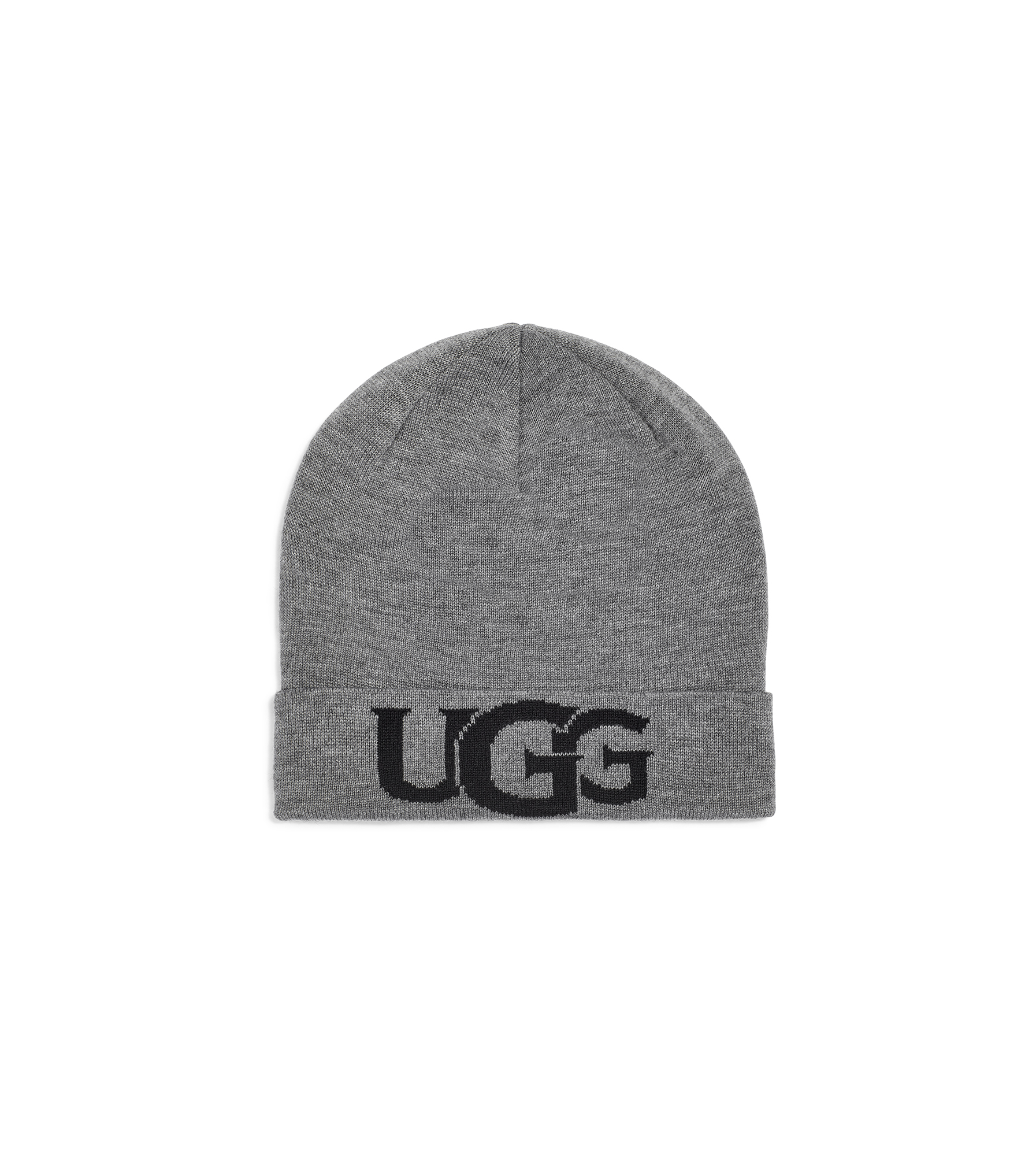 UGG Intarsia Logo Knit Chapeaux pour Femme in Black, Taille O/S, Polyester