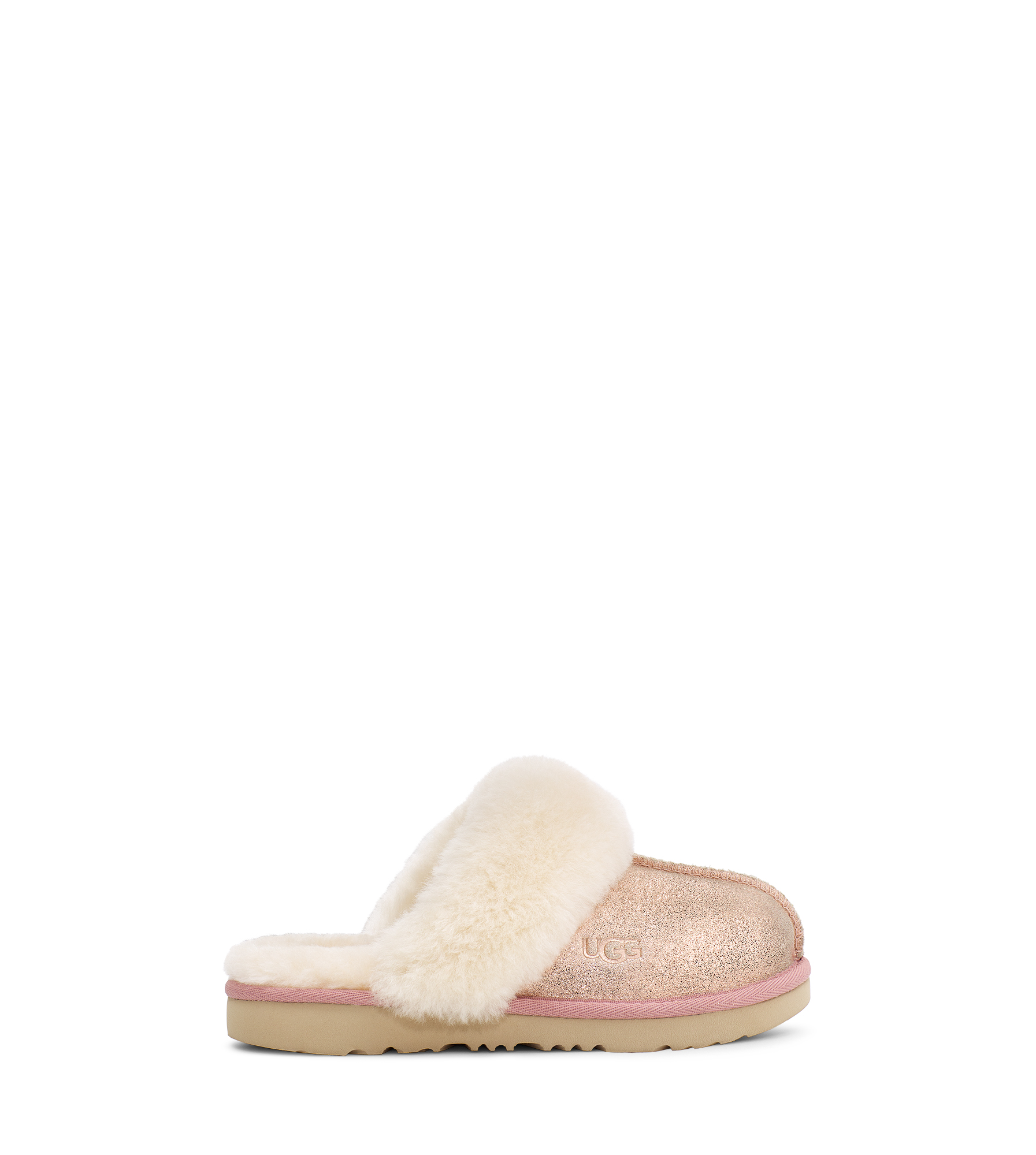 UGG K Cozy Ii Metallic Glitter in Rose Gold, Taille 31