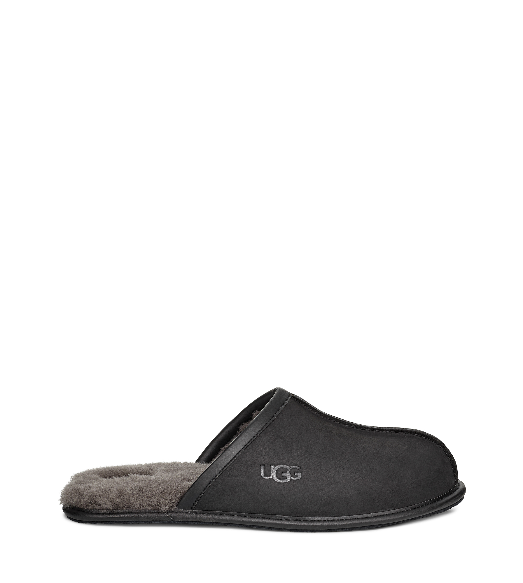 UGG Scuff Chaussons pour Homme in Black, Taille 40, Cuir