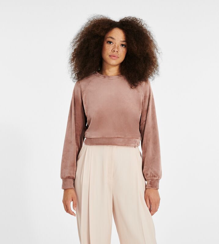 UGG W Beckner Cropped Sweatshirt in Pink, Taille L