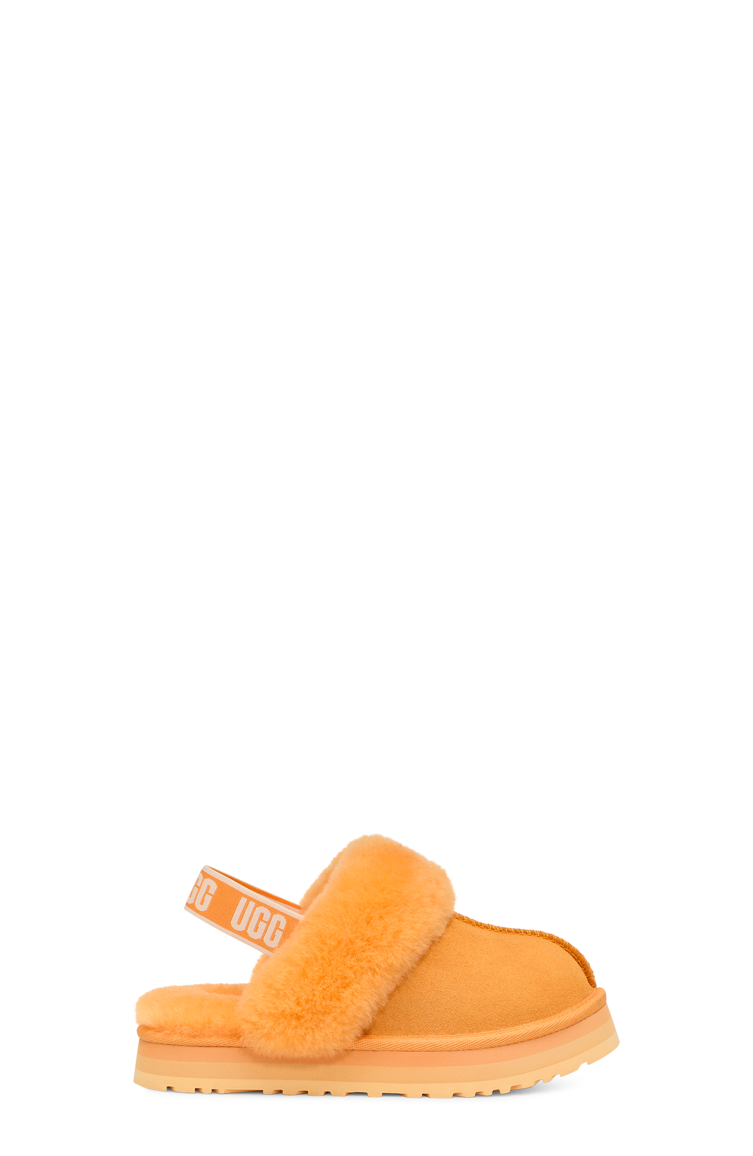 UGG Chausson Funkette pour Grand Enfant in Papaya Orange, Taille 33.5, Cuir