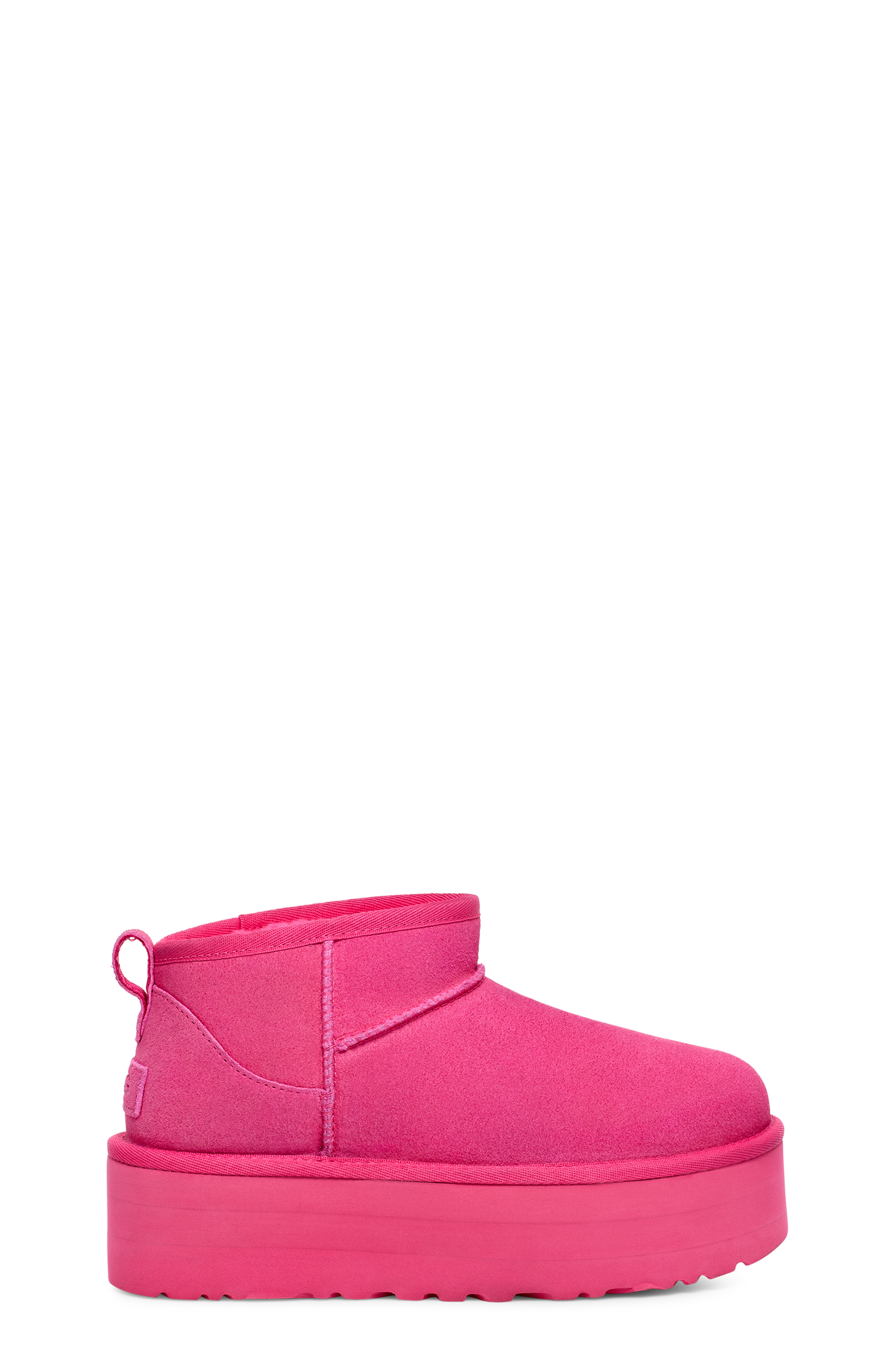 UGG Botte Classic Ultra Mini à plateau pour Femme in Taffy Pink, Taille 43, Suède