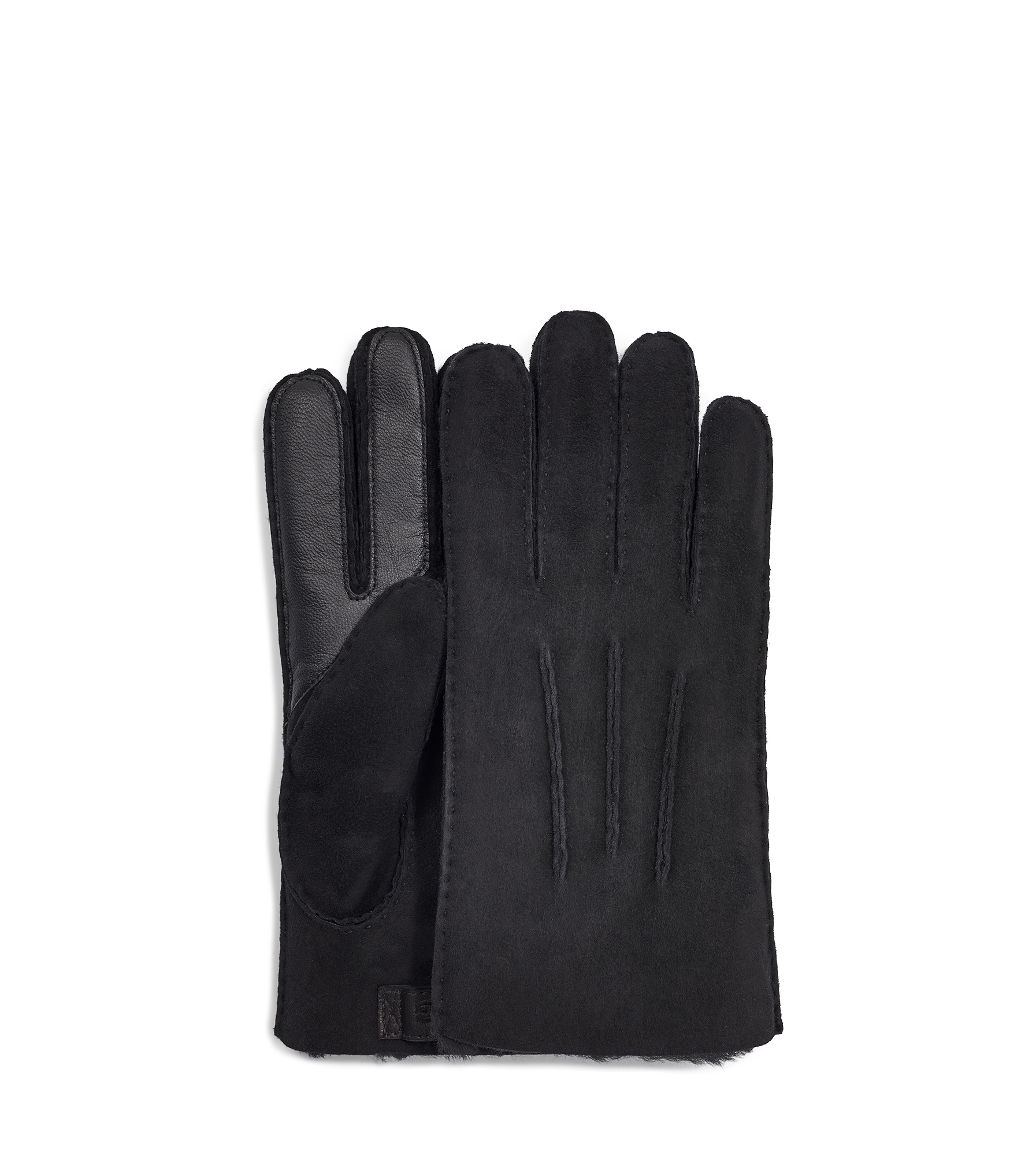 UGG Contrast Sheepskin Gants pour Homme in Black, Taille L, Shearling