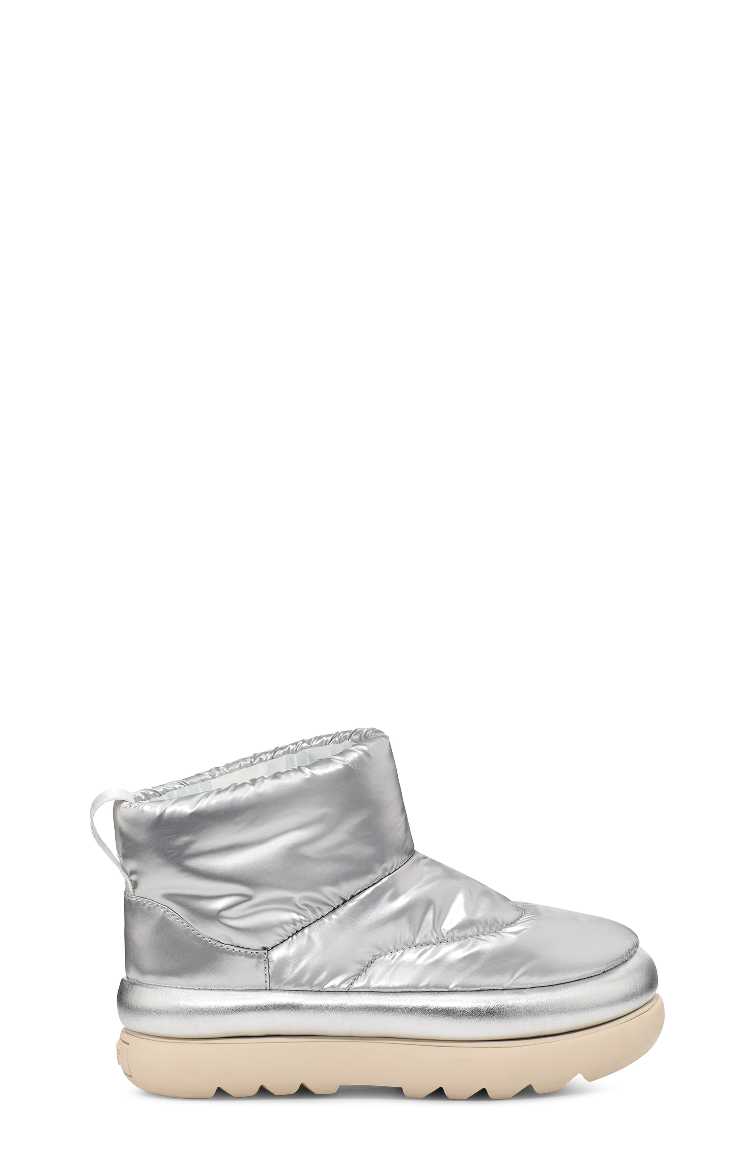 UGG Mini botte Classic Maxi pour Femme in Silver, Taille 36, Textile