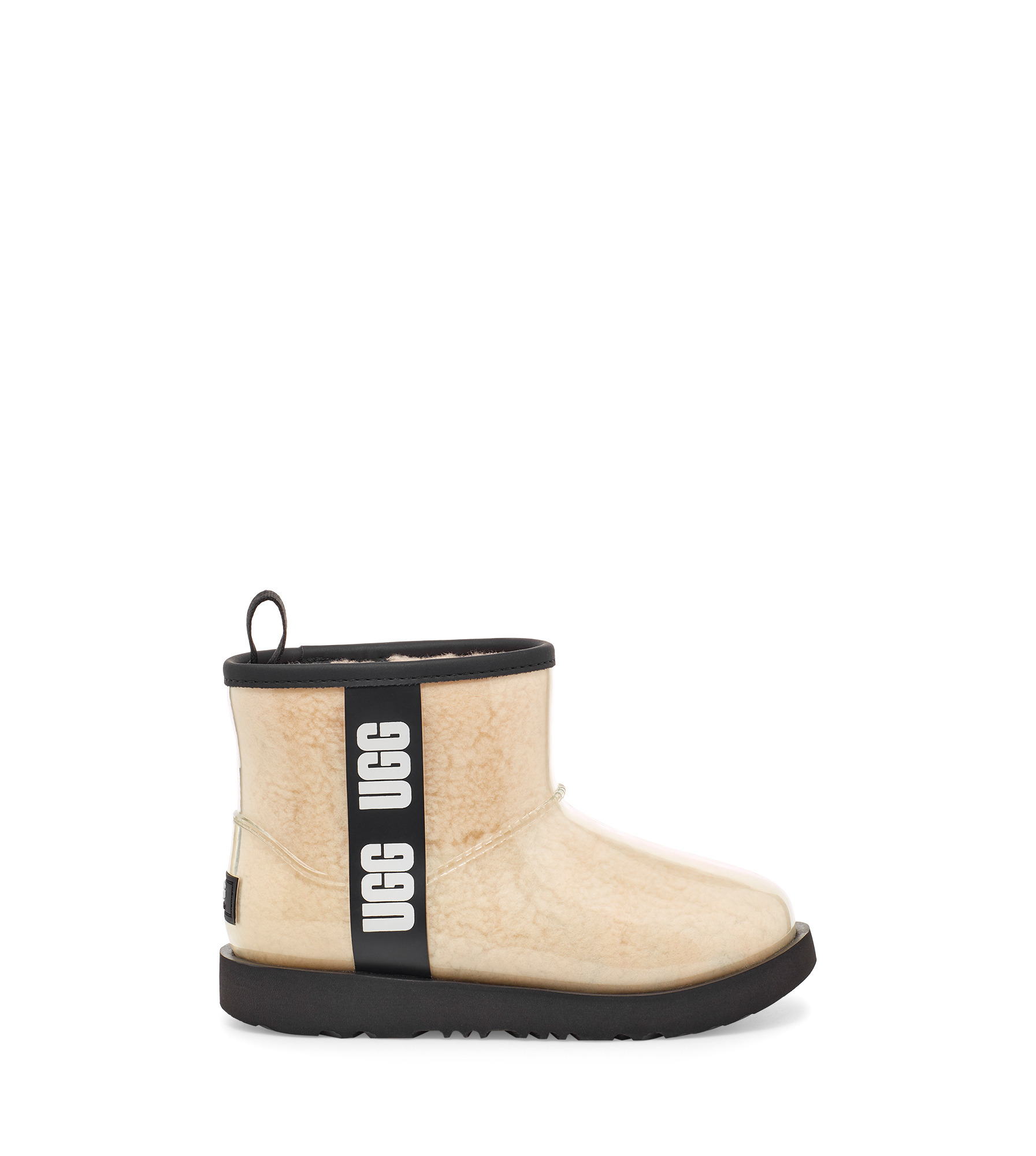 UGG Botte Classic Clear Mini II pour Grand Enfant in Beige/Black, Taille 36, Synthétique