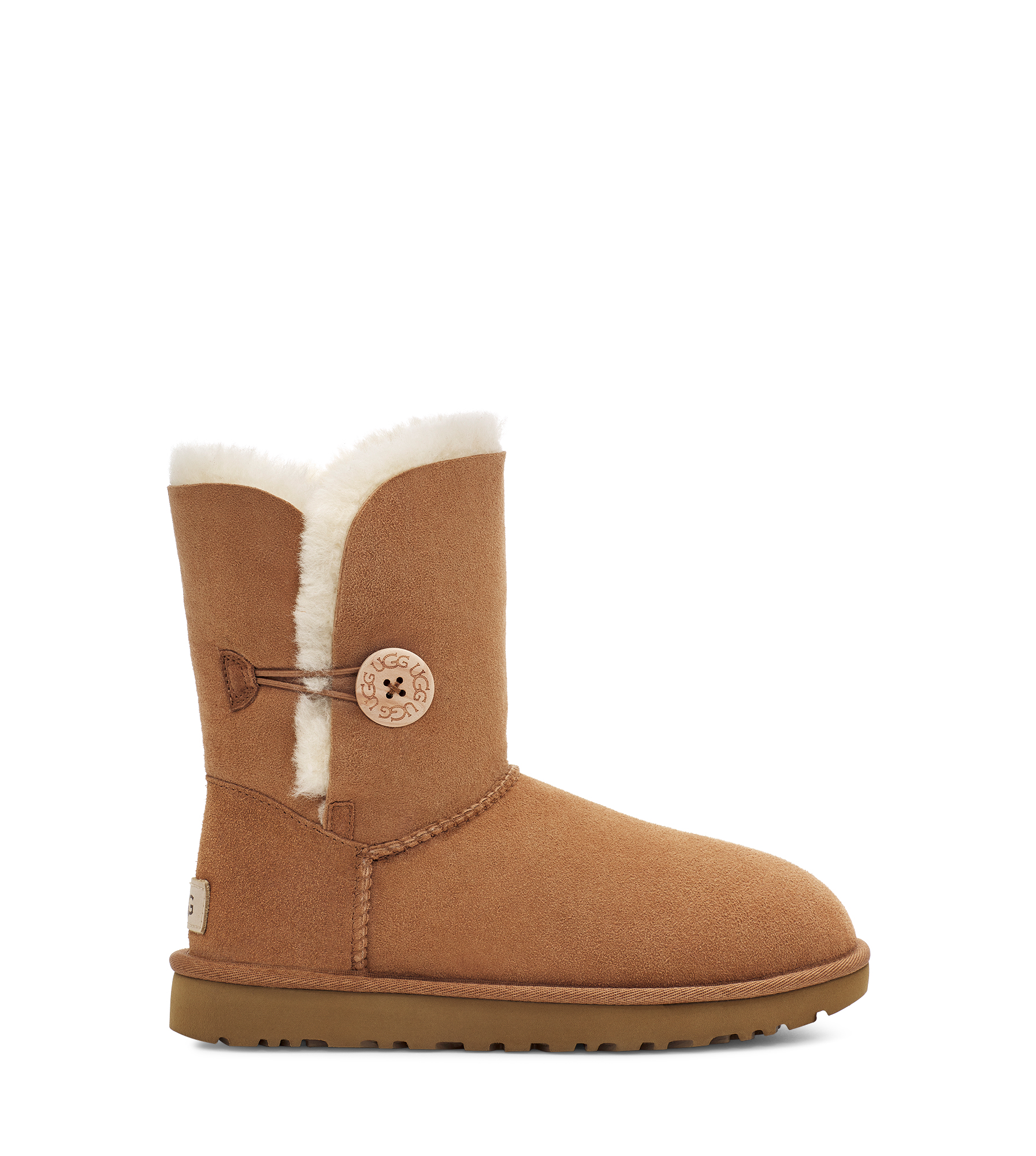 UGG Botte Short Bailey Button II pour Femme in Brown, Taille 43, Shearling