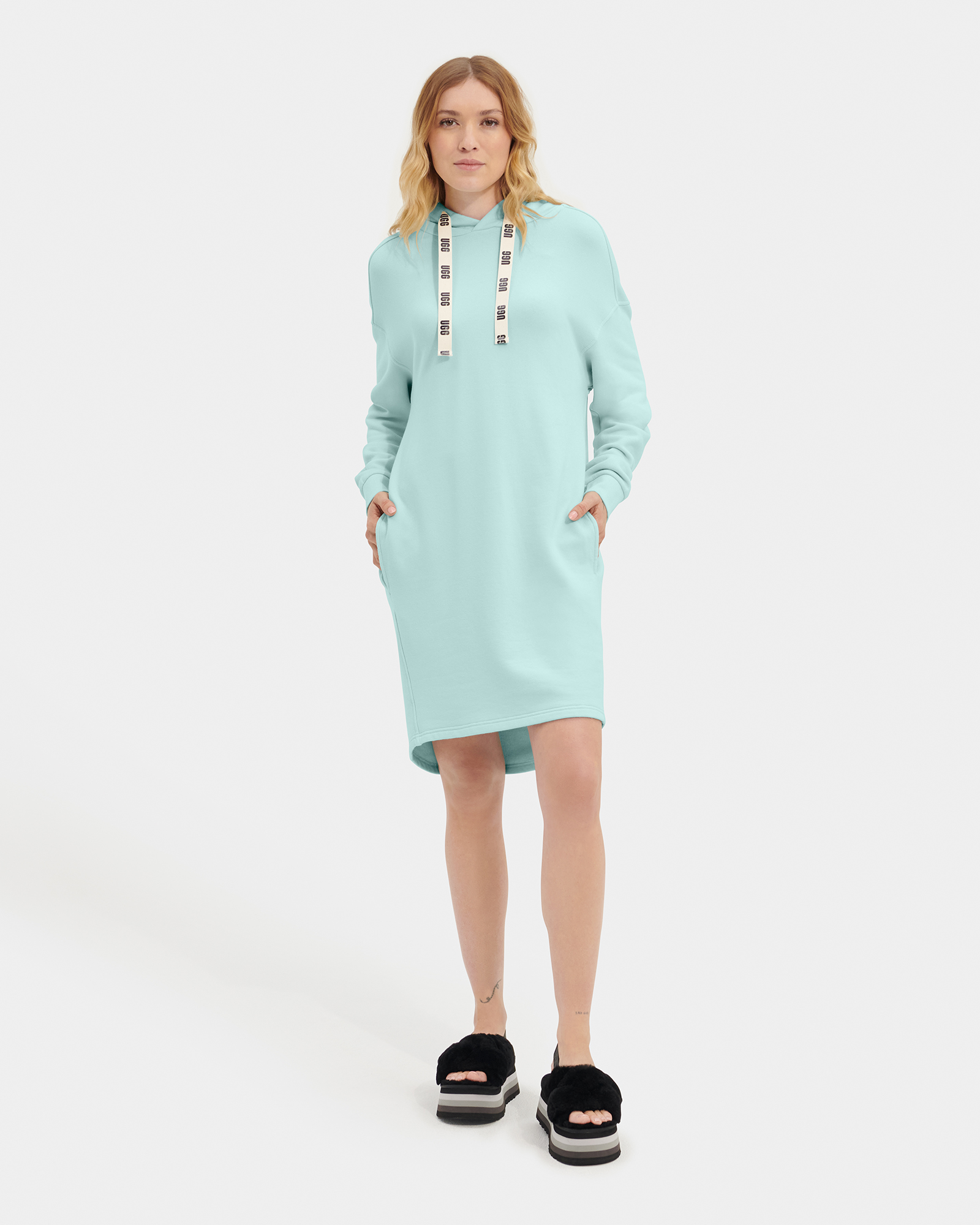 UGG Aderyn Hoodie Robe à capuche in Crystal Lake, Taille L