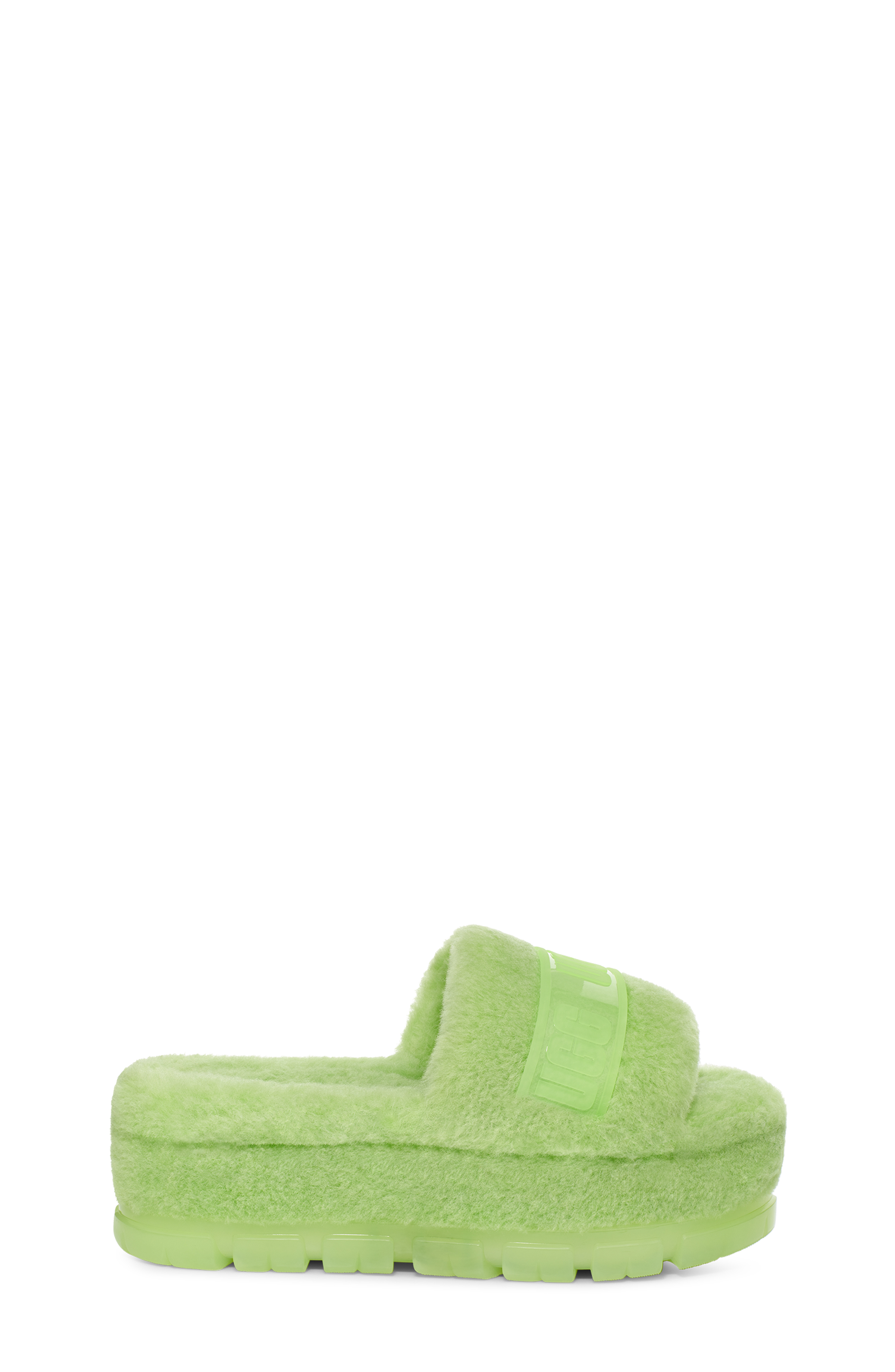 UGG Fluffita Clear Pantoffels voor Dames in Parakeet Green, Maat 36, Textiel