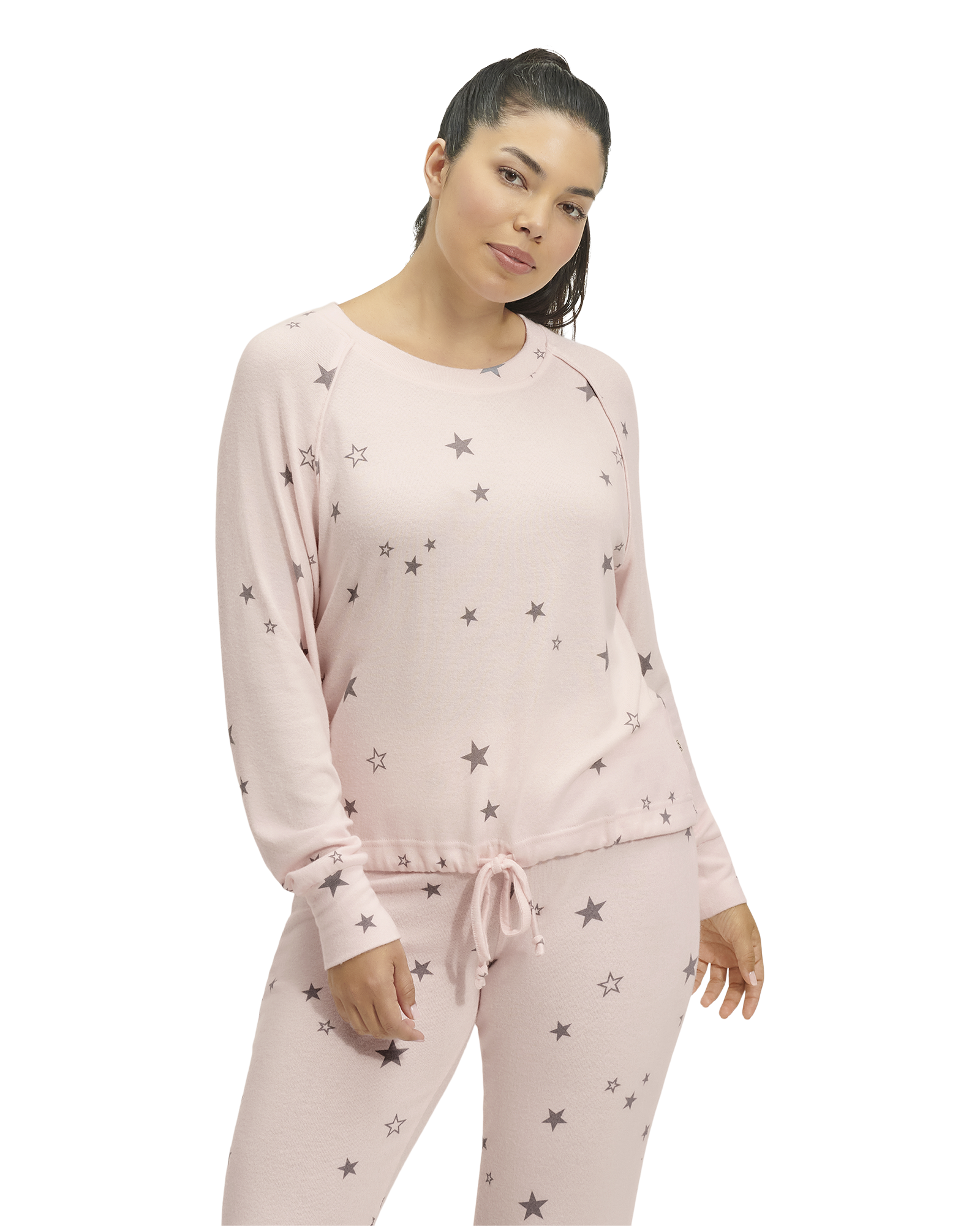 UGG Gable Pyjama Set for Women in Ice Pink Heather Stars, Size Small, Sustainable