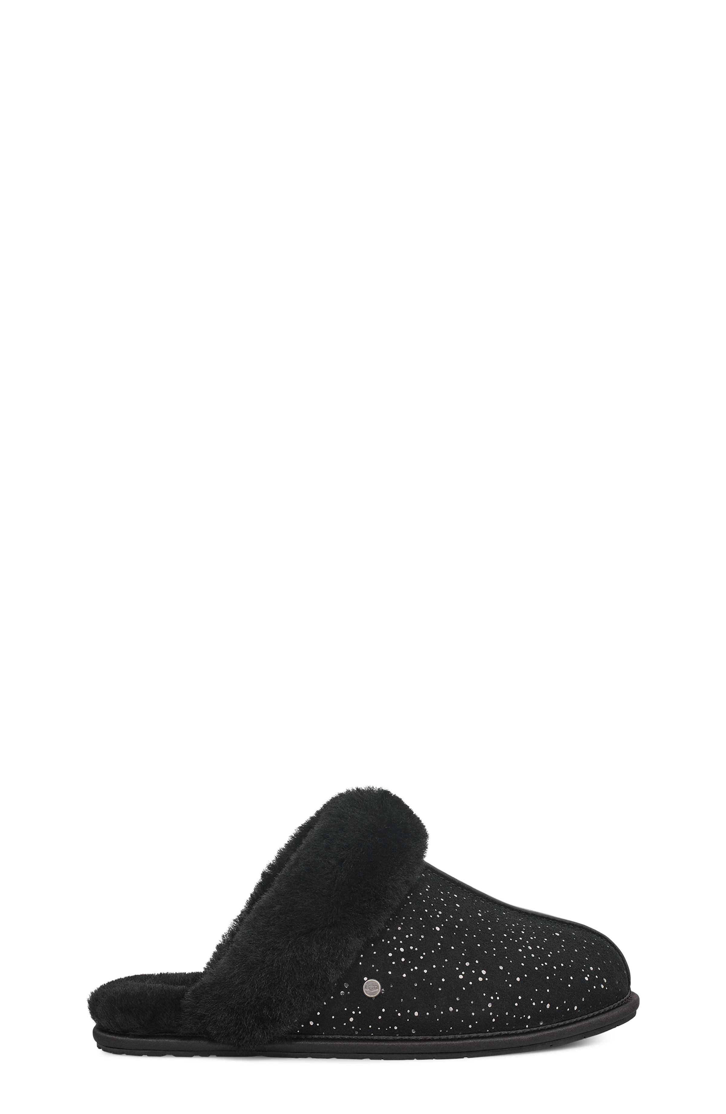 UGG Chausson Scuffette II Metallic Spots pour Femme in Black, Taille 42, Cuir